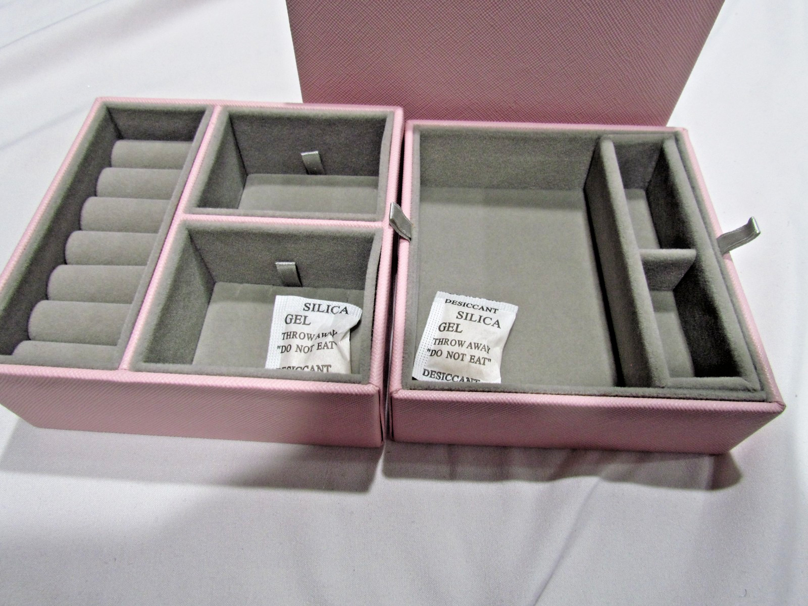 Pandora Pink Jewelry Organizer Box Storage Case W/Mirror & Removable Trays New