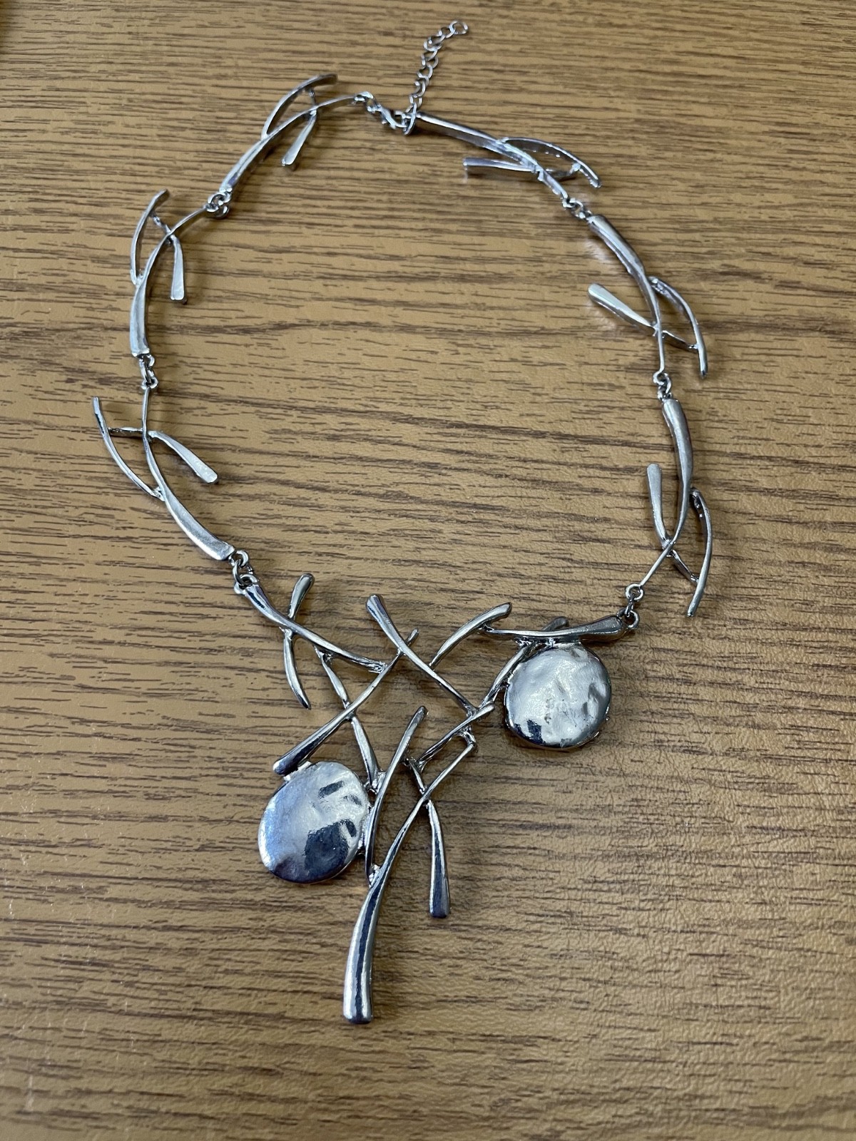 Branch Necklace 15″-17″ with 2″ Extender Silvertone Fashion Jewelry