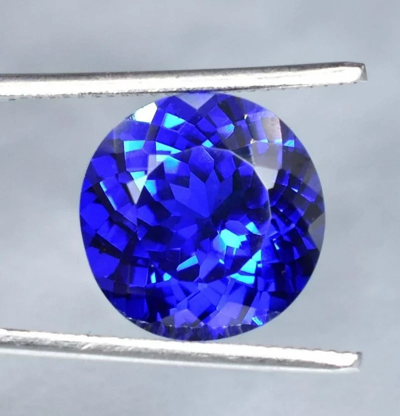 Natural 11 Ct+ Blue Tanzanite Round Cut Loose Certified Fine Gemstone