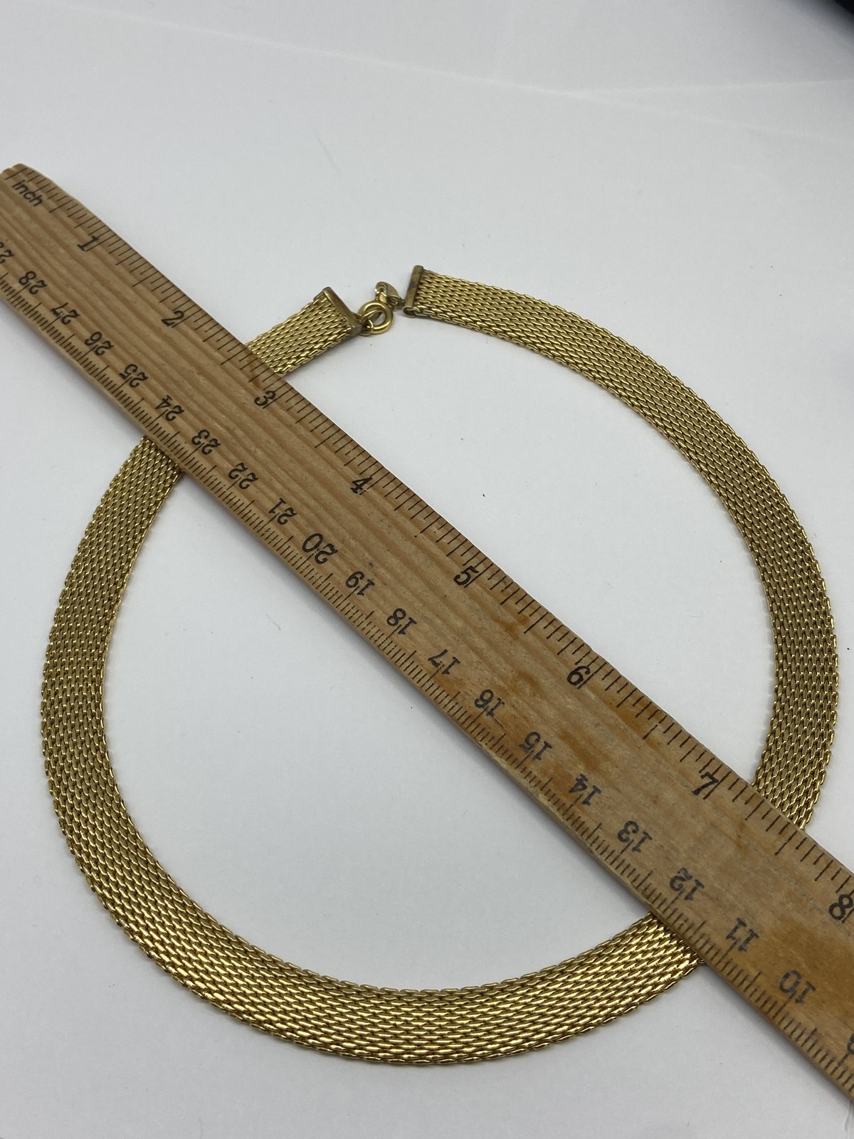 Rolled Gold Mesh Link 17 1/2″ Necklace 40.0g