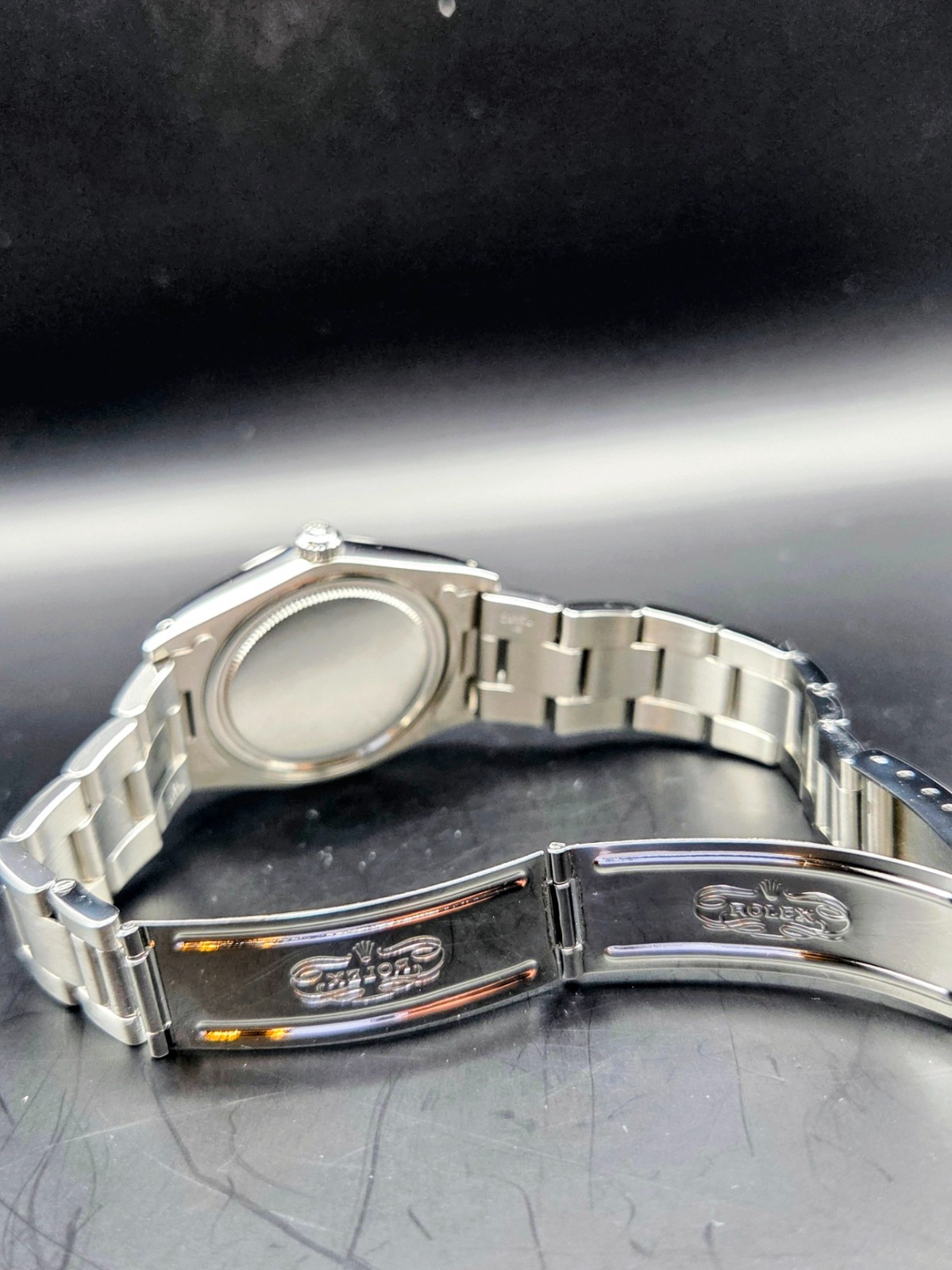 Rolex 34MM Oysterdate Precision SS Silver Stick Dial Men’s Watch 6694