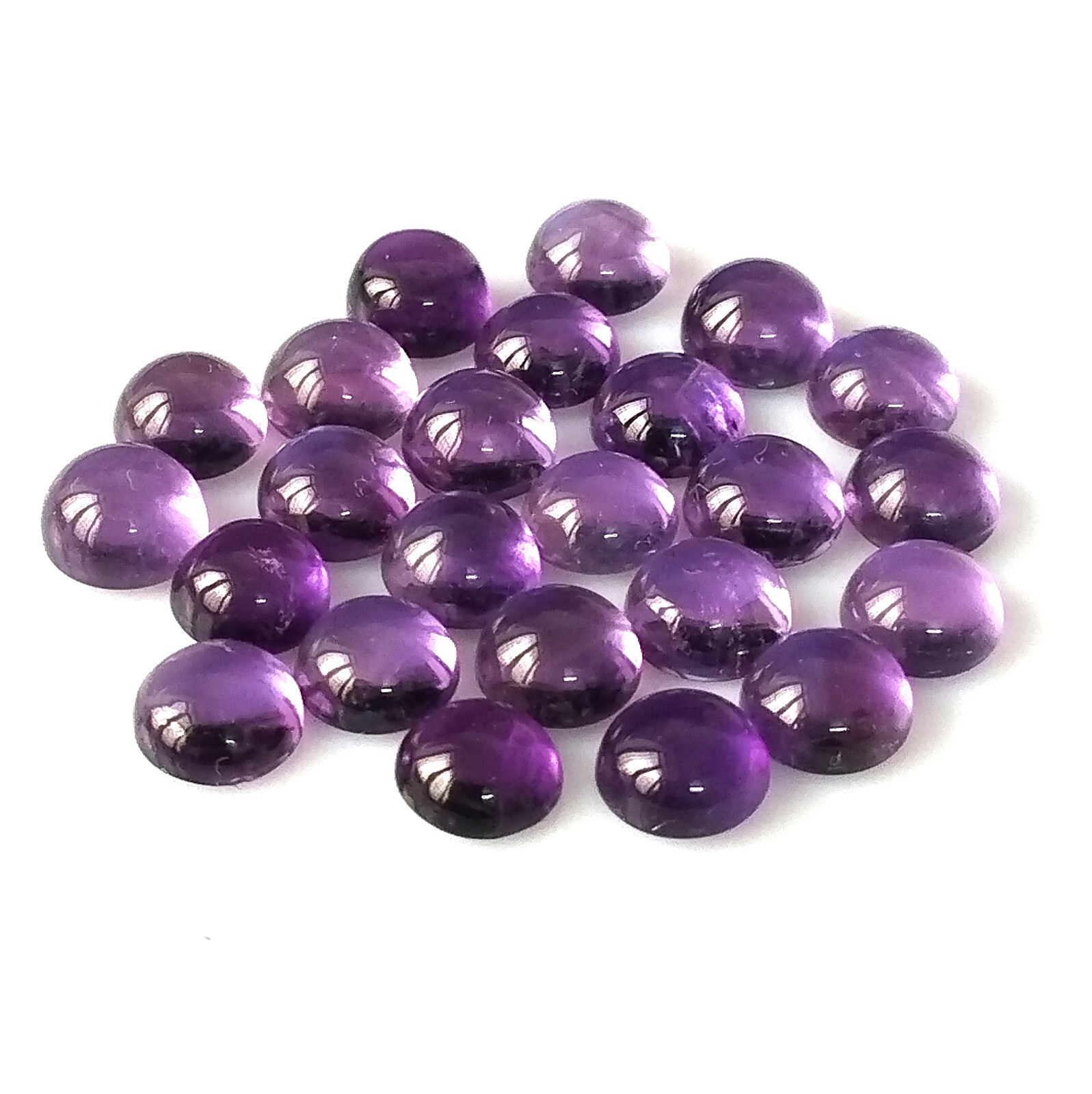 Natural African Amethyst Cabochon 6X6 mm Round Cut Calibrated Wholesale Gemstone