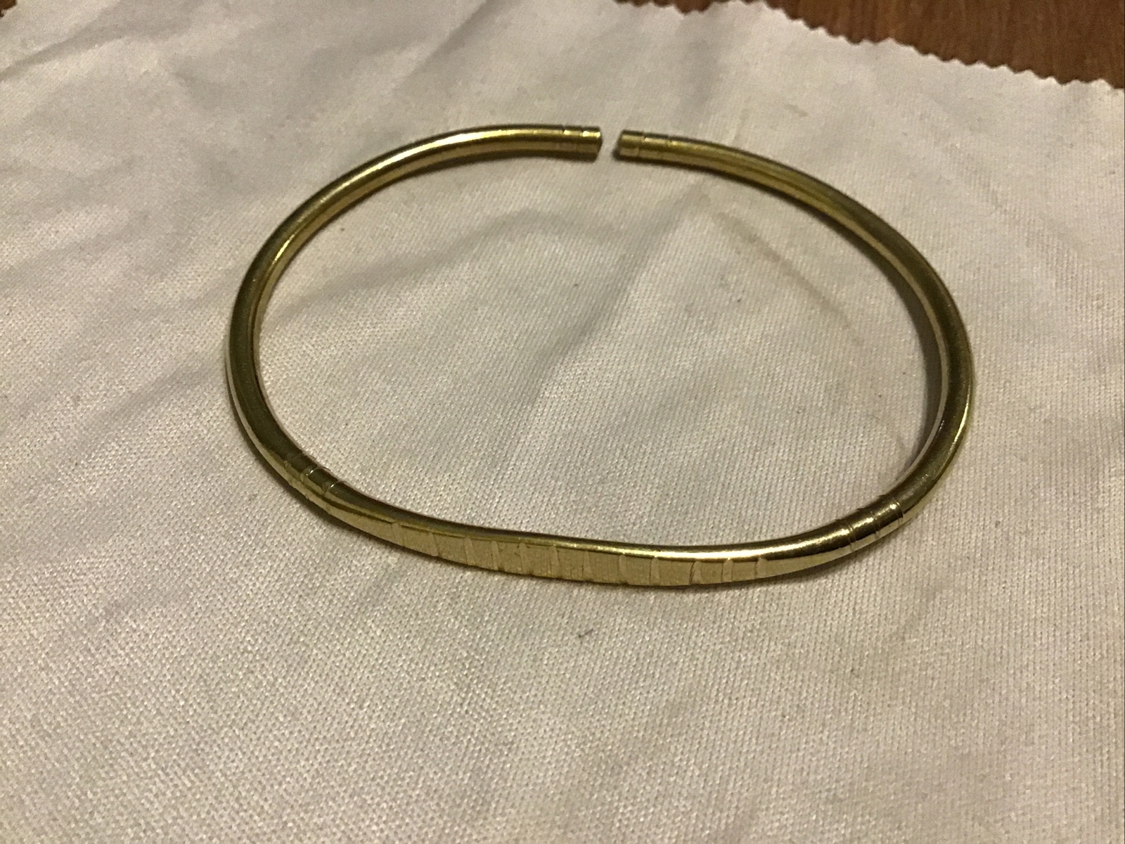 AFRICAN JEWELRY KENYA HAND-CRAFTED Light Brown METAL BRACELET