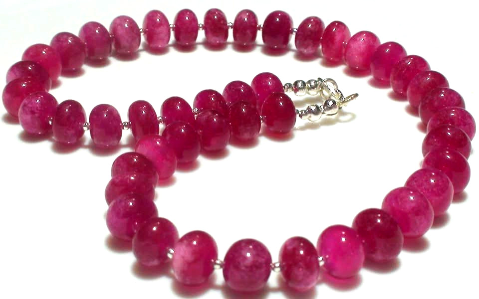283.00 carat Natural Ruby 925 Sterling Silver Necklace.