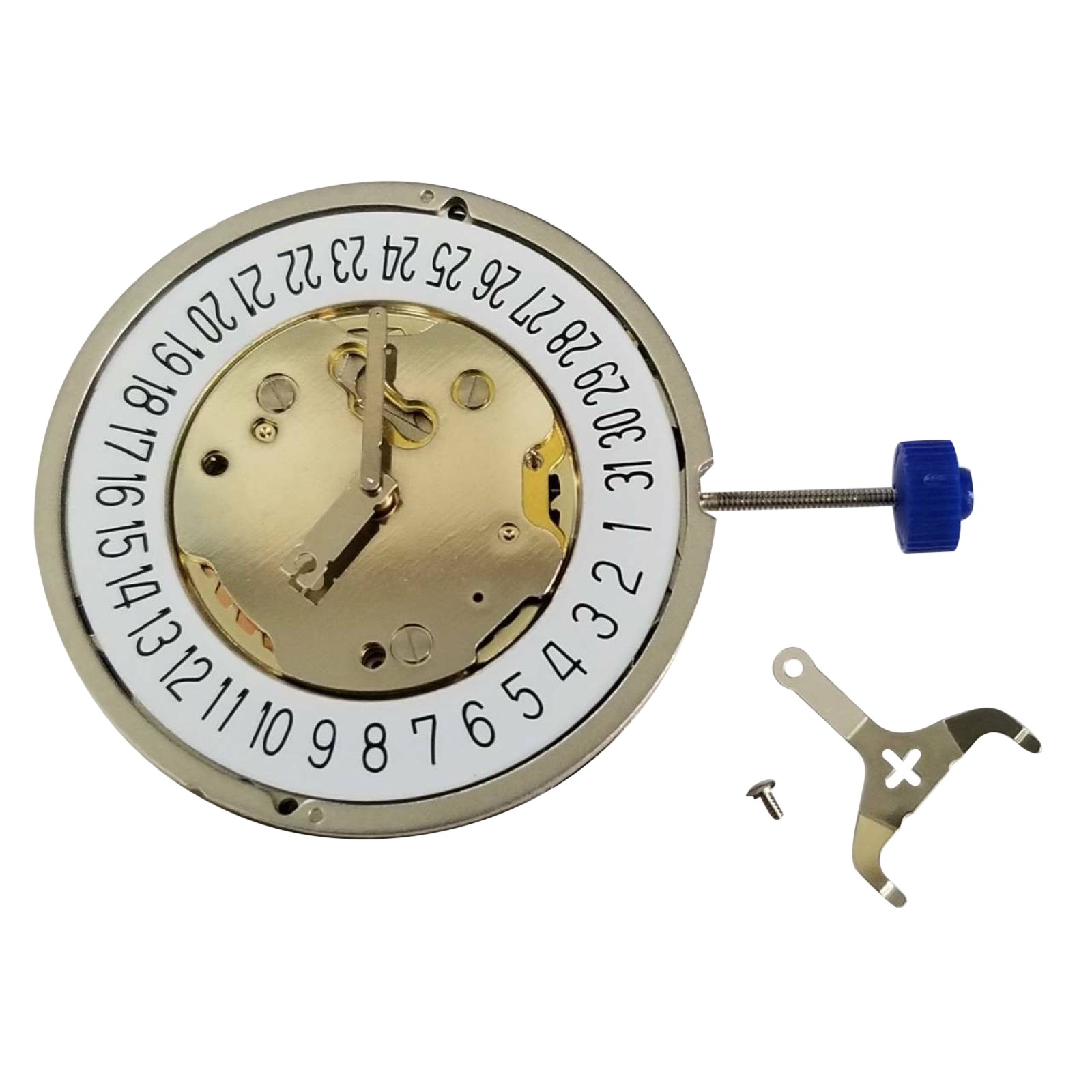 Quartz Watch Movement with Battery 5 Hands Single Calendar For RONDA 5021.D U