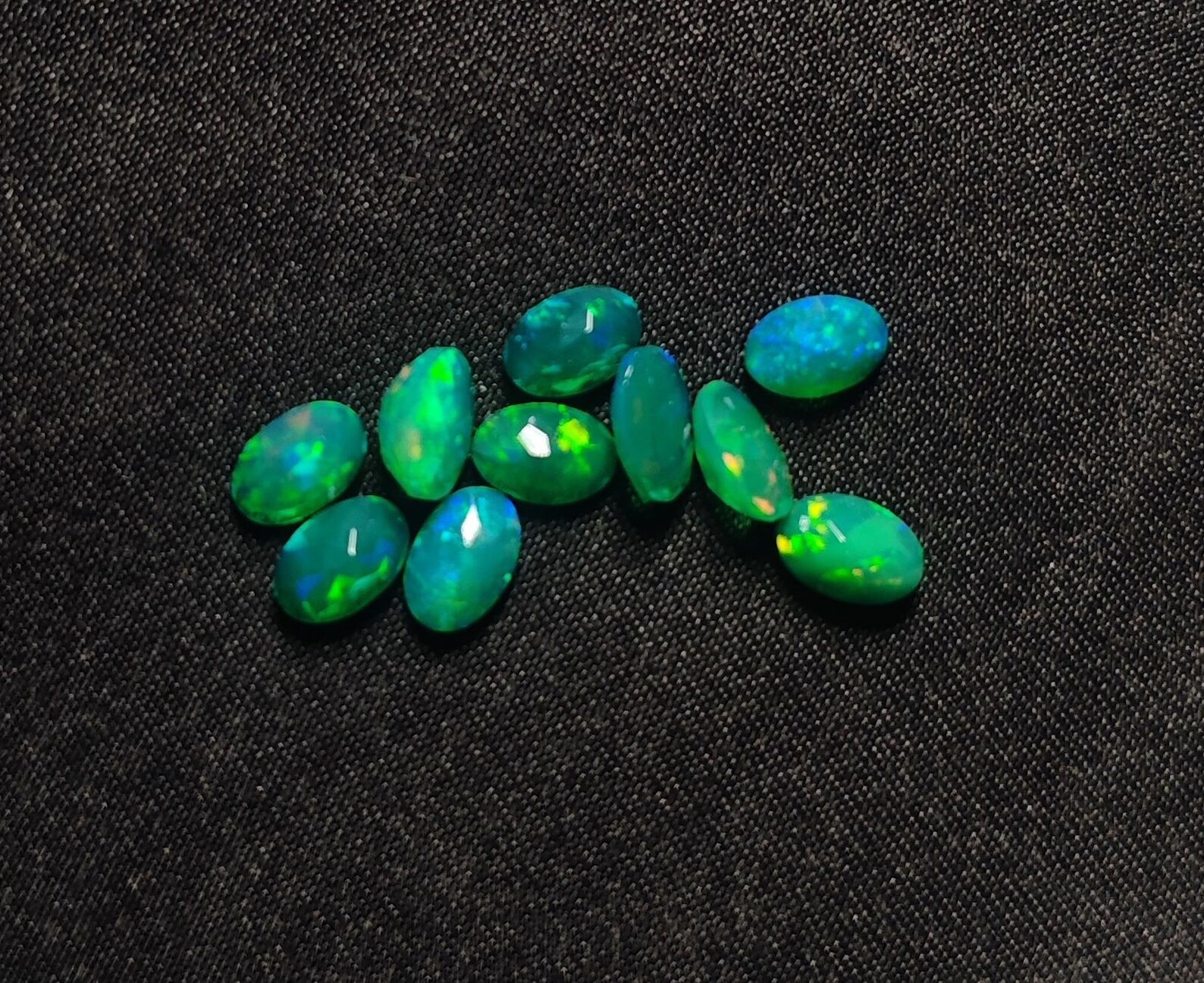 Natural Green Ethopian Opal Oval Faceted Cut 3x5mm To 8x10mm Loose Gemstone