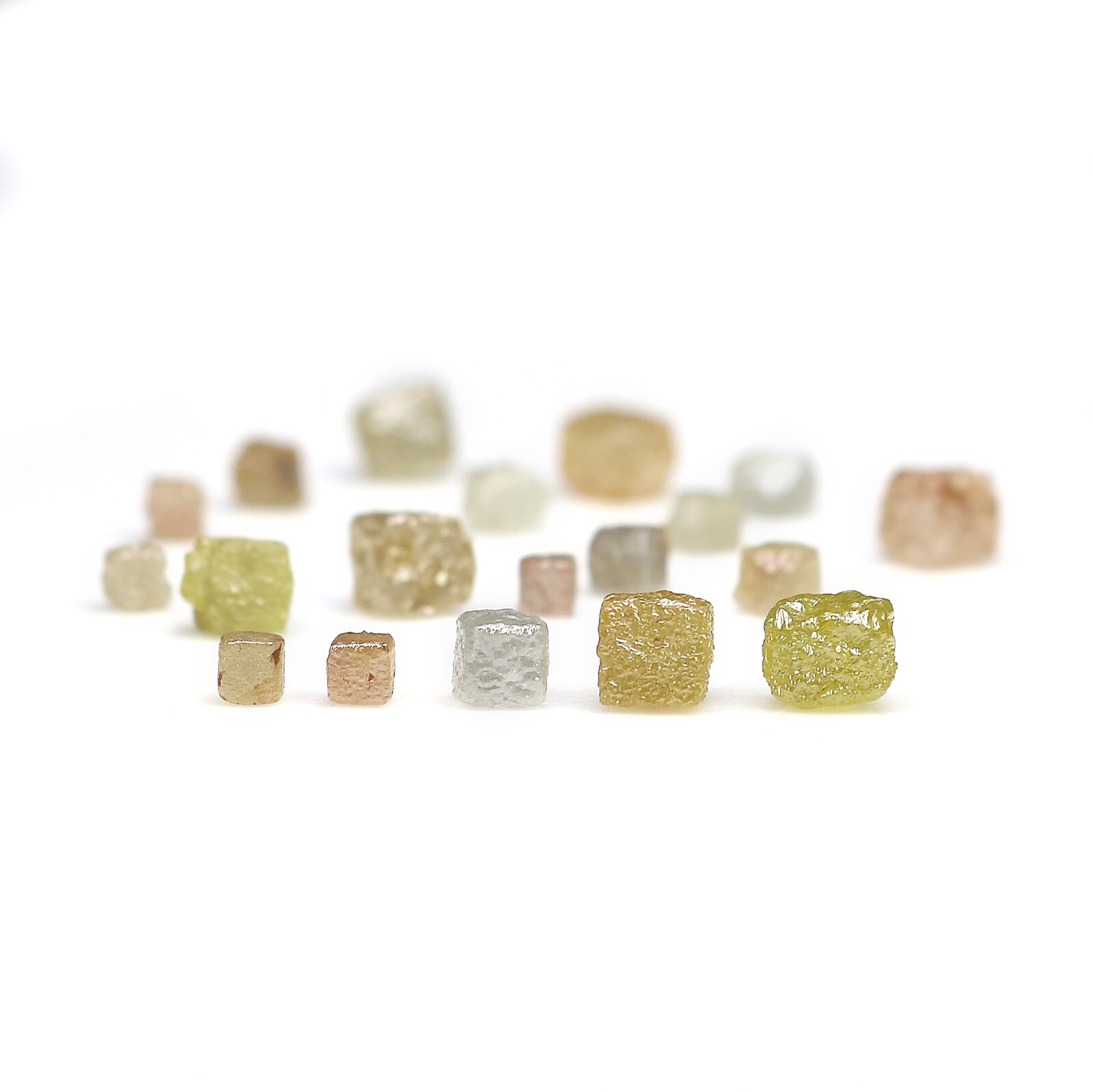 Natural Rough Cube Diamond 2.00to4.00 MM 1 Ct Scoop Mix Color Rough Diamond Q75