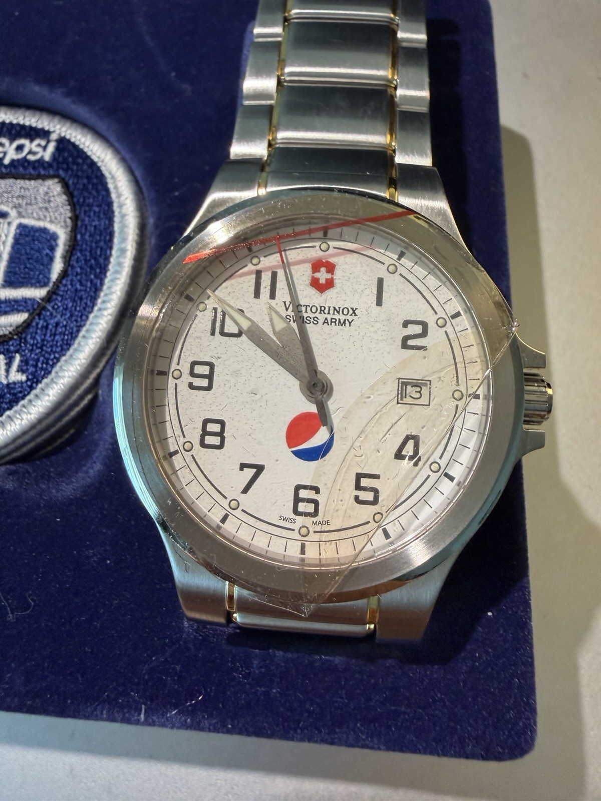 Victorinox Swiss Army Classic Two-tone Watch – New In Plastic. With Pepsi Logo.
