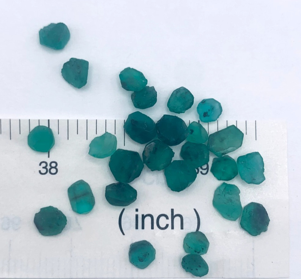 Emerald Preform Rough Lot 26 Pcs 11.40 Tcw Clarity I1 Natural Green Brazil N014