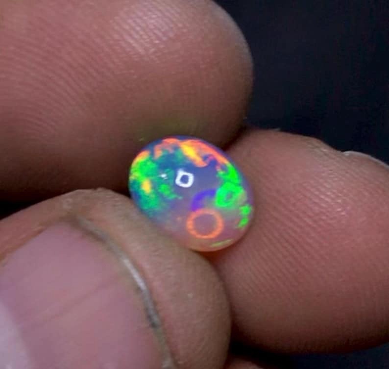 9.7×7.6×4 mm Natural Welo Ethiopian Opal Cabochon Loose GemstoneNS-188