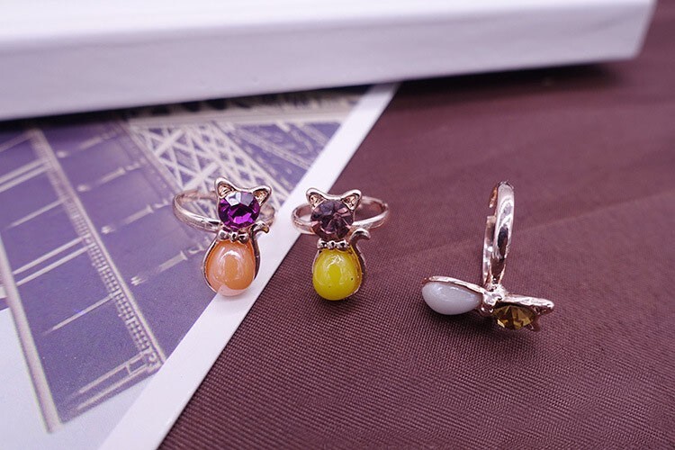 Wholesale 36pcs animal Adjustable ceramic alloy women Ring Wedding gifts Jewelry