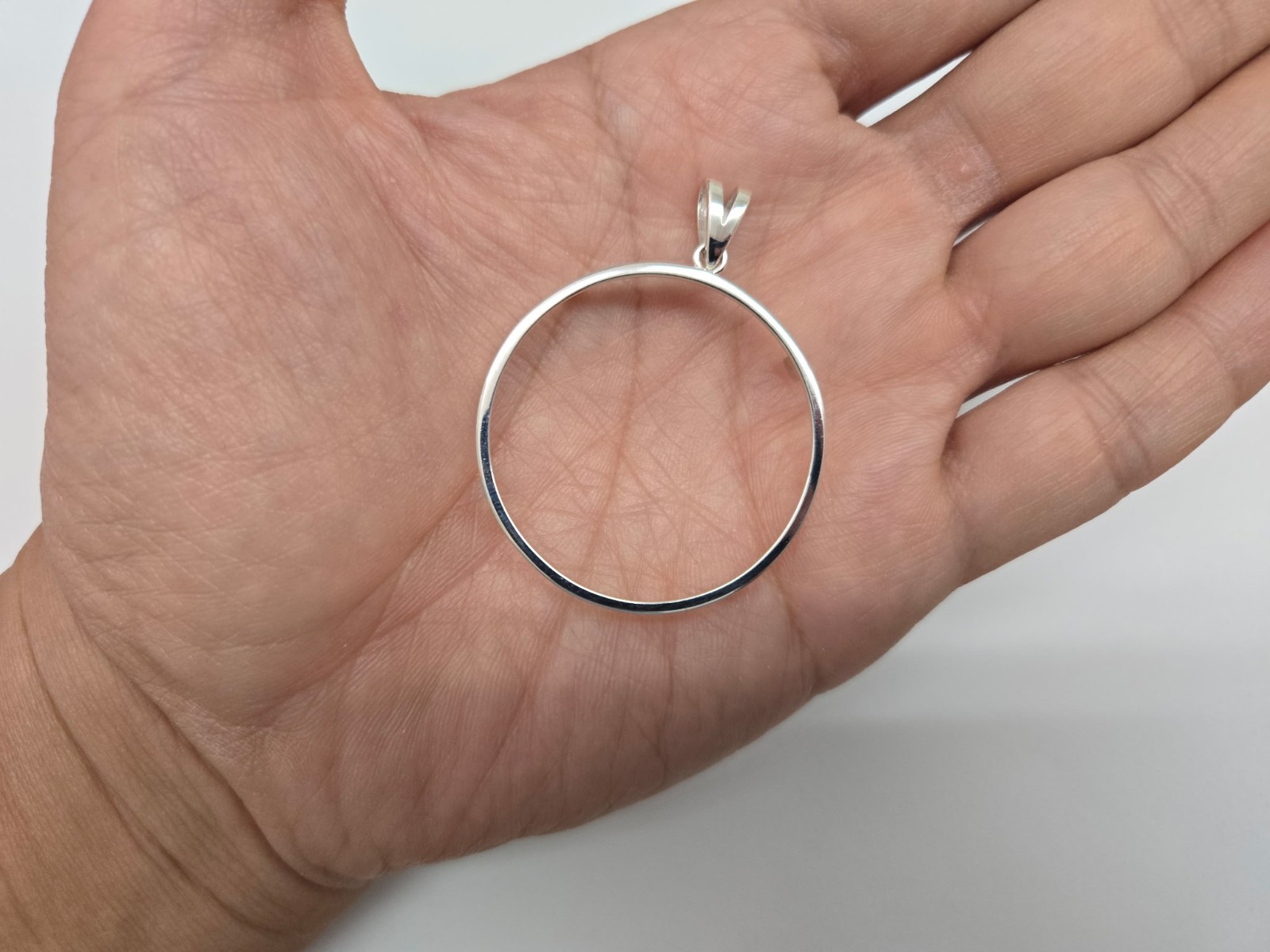 Sterling Silver 1 Onza Plata Libertad Bezel 36 mm Coins Prong Back Round Edge