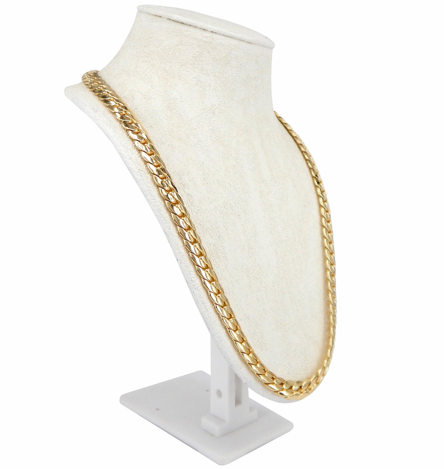 Mens Miami Cuban link Chain 10mm Width 24″ 30″ inch Necklace 14k Gold Plated