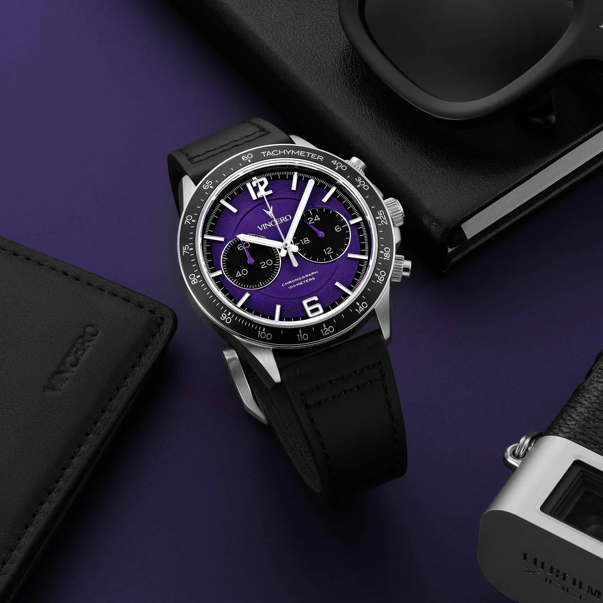 BRAND NEW VINCERO Apex Limited Edition Purple Infrared Seiko VK64 Hybrid
