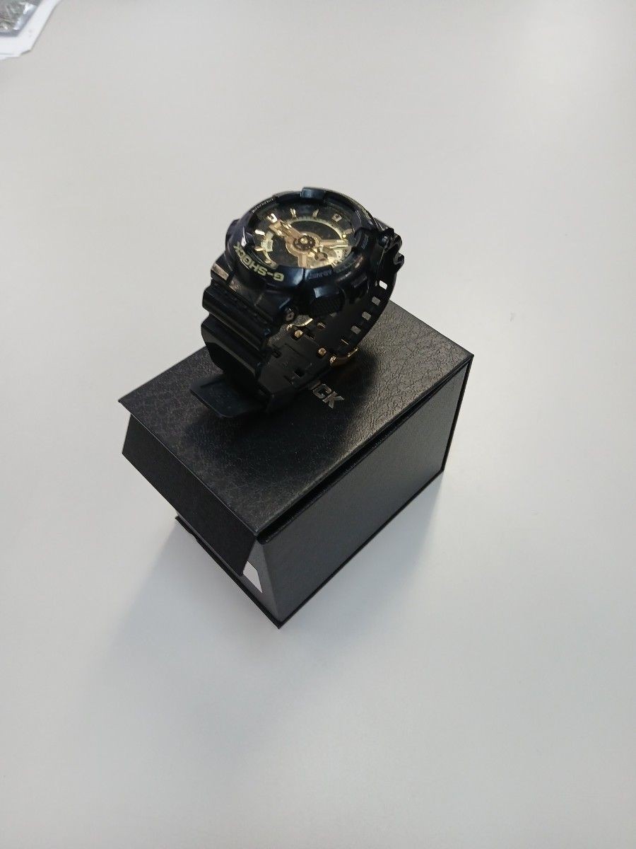 CASIO G SHOCK GA 100 Black x Gold Watch Includes Box and Manual