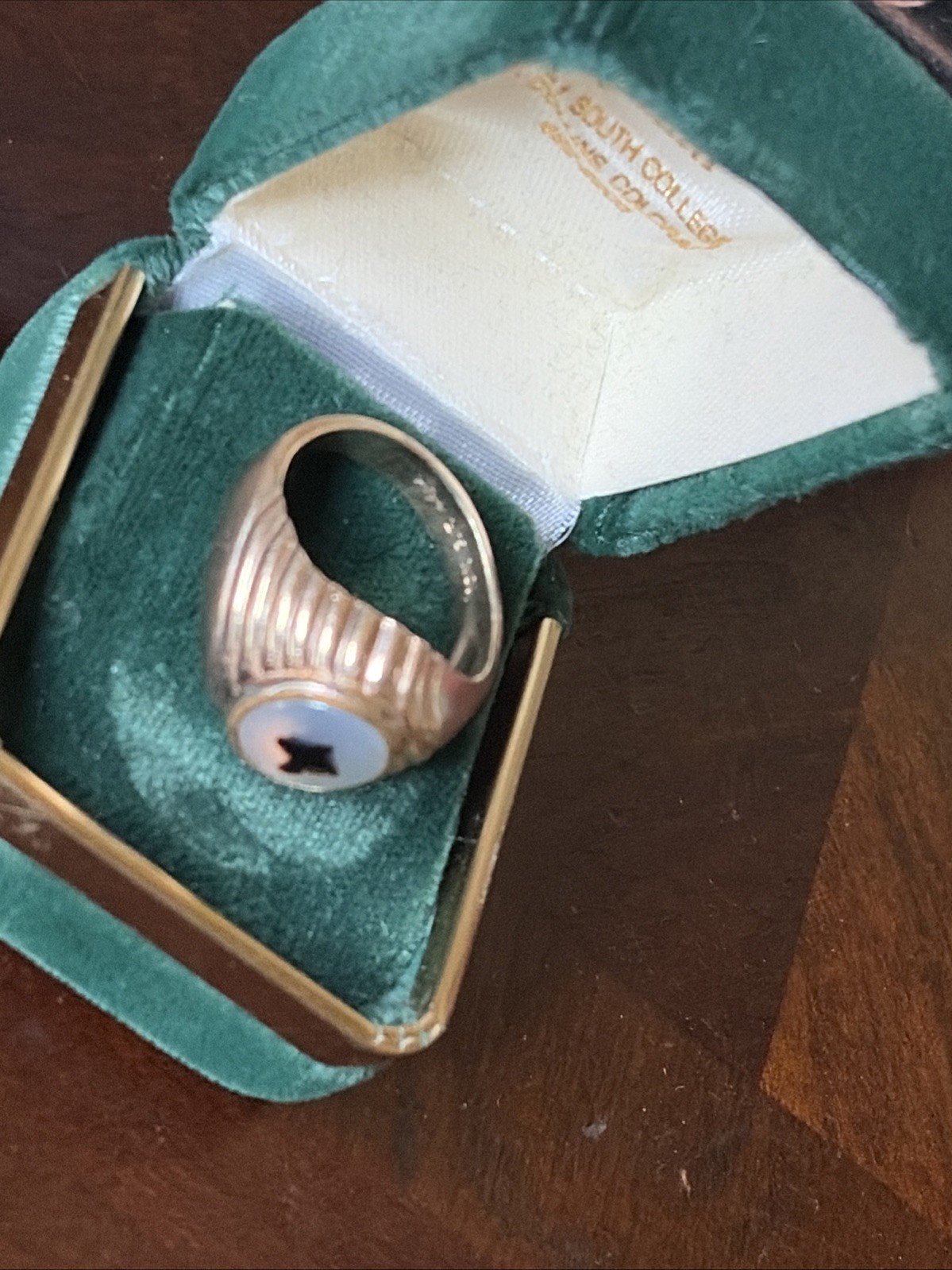 Vintage 1/20 10k Gold Filled Ring Dendritic Stone size 8.75