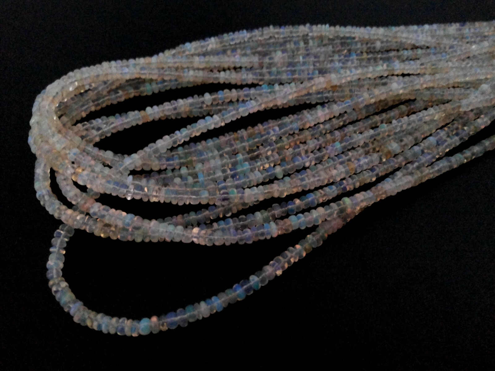 18″inch Strand Genuine Ethiopian Opal Rondelle 2.5-3.5mm Beads, Ethiopian Opal