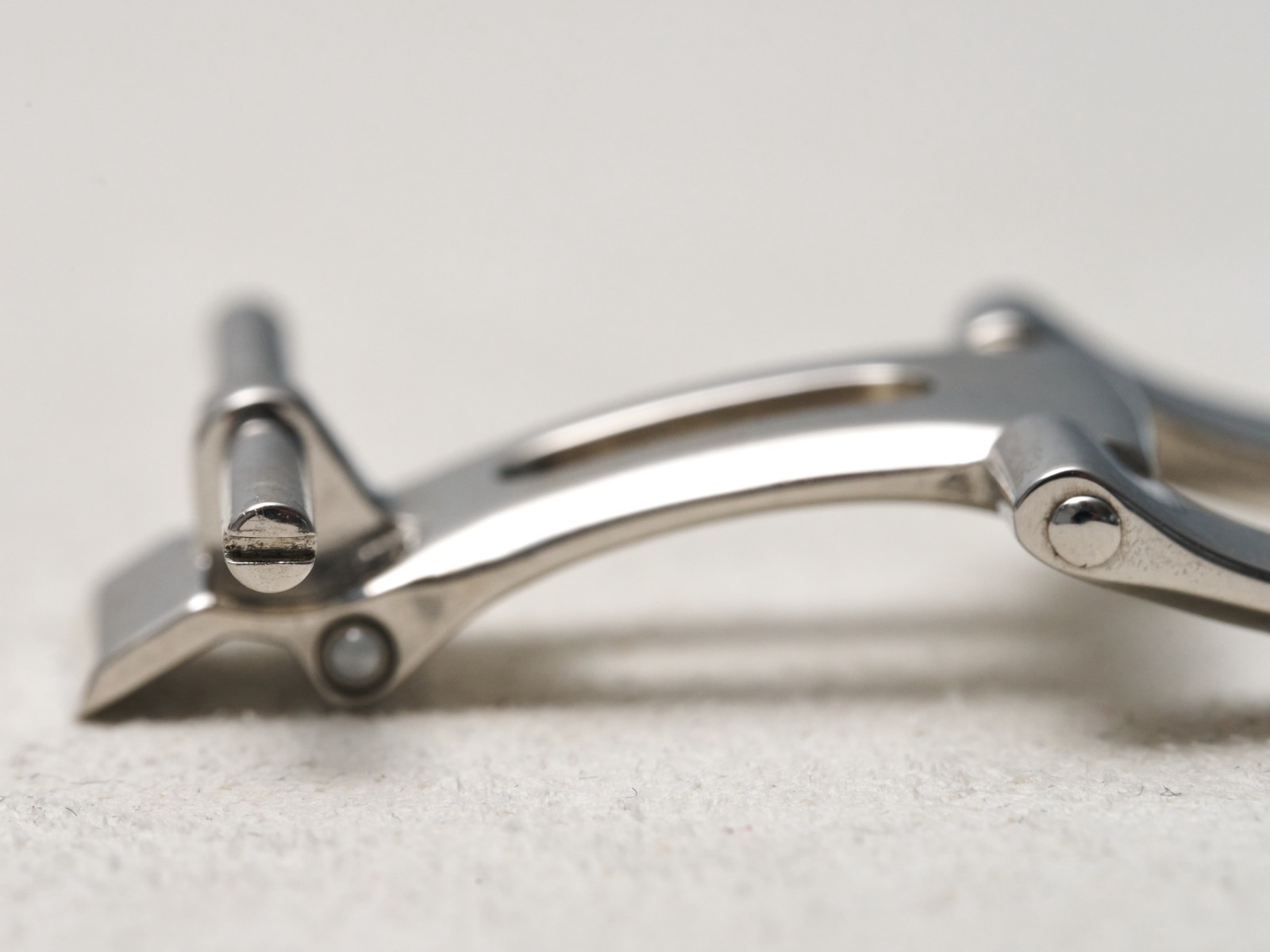 Zenith 18mm Deployment Buckle Clasp Steel Double Fold Over with Tang Buckle
