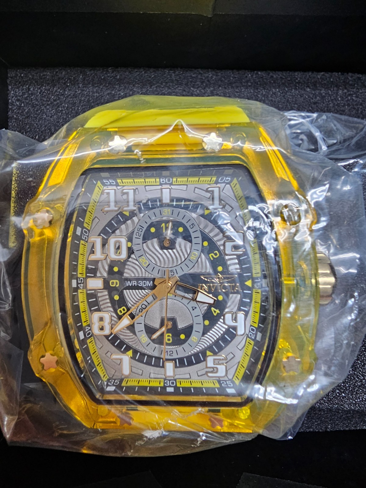 INVICTA RACING CYCLONE MEN’S WATCH – 48.5 MM – YELLOW – 48714