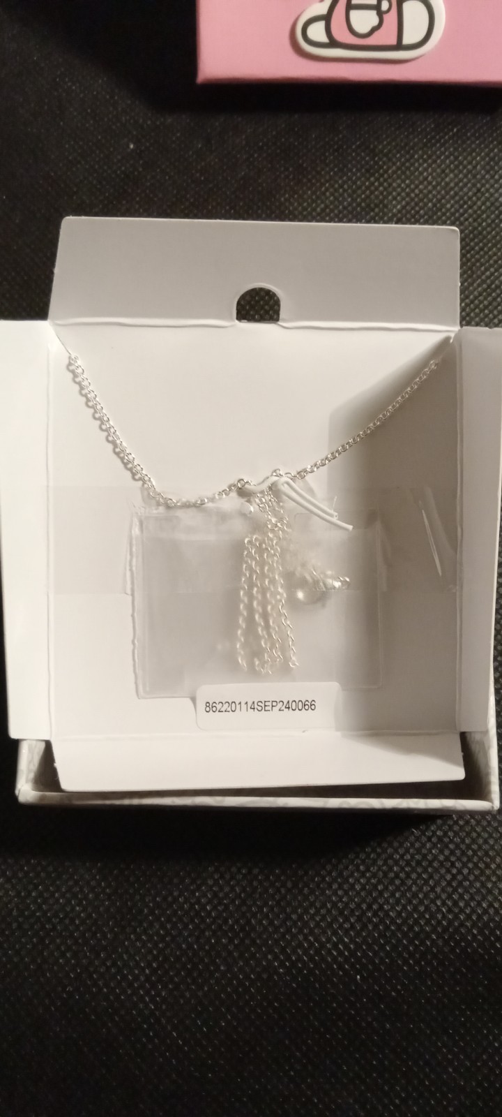 Hello Kitty Fine Silver Plated With Rhinestone Necklace New