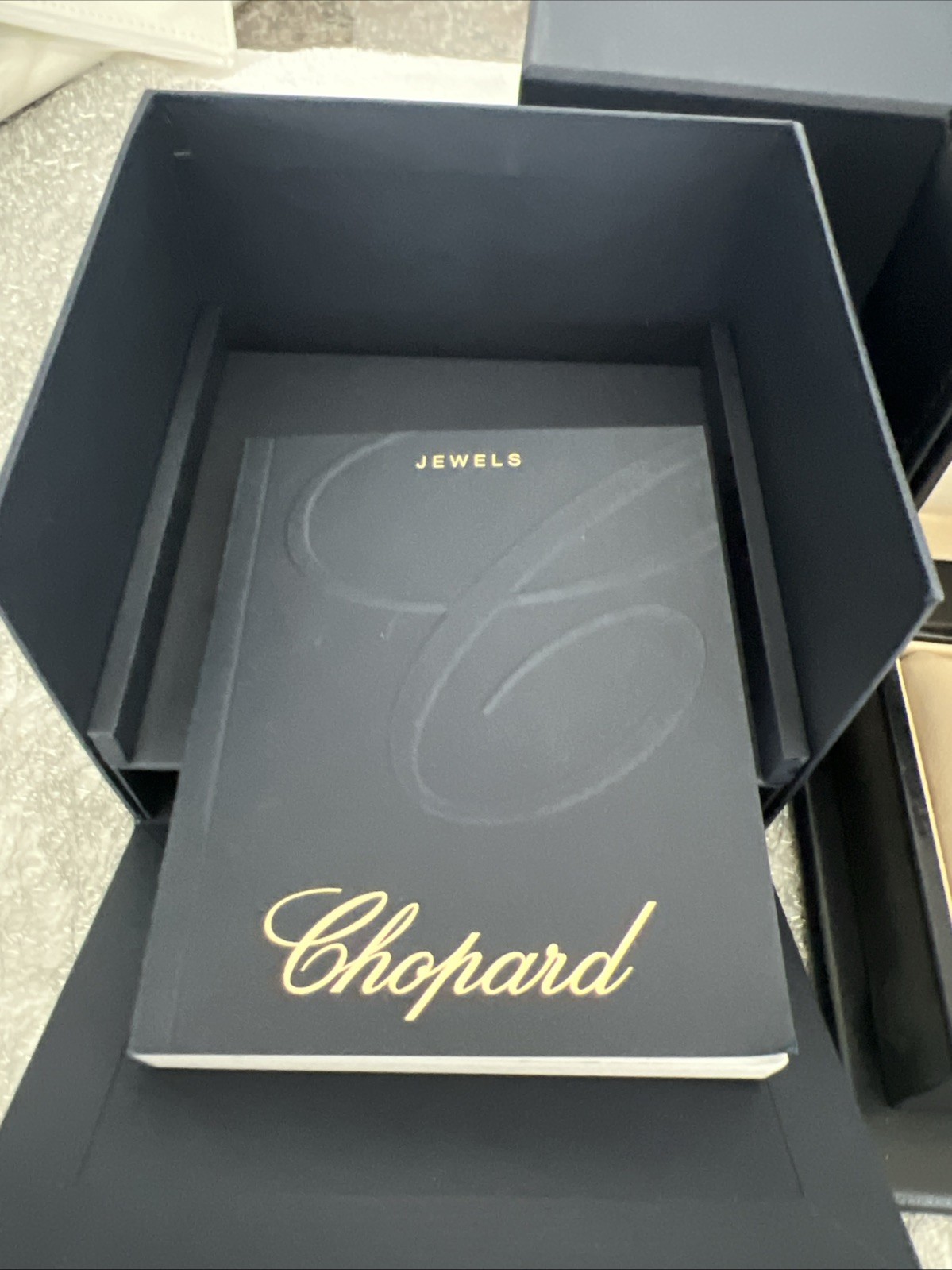 Chopard Jewelry Storage Case Dark Blue, Classic Luxury, Empty Box 4″x4″x2″