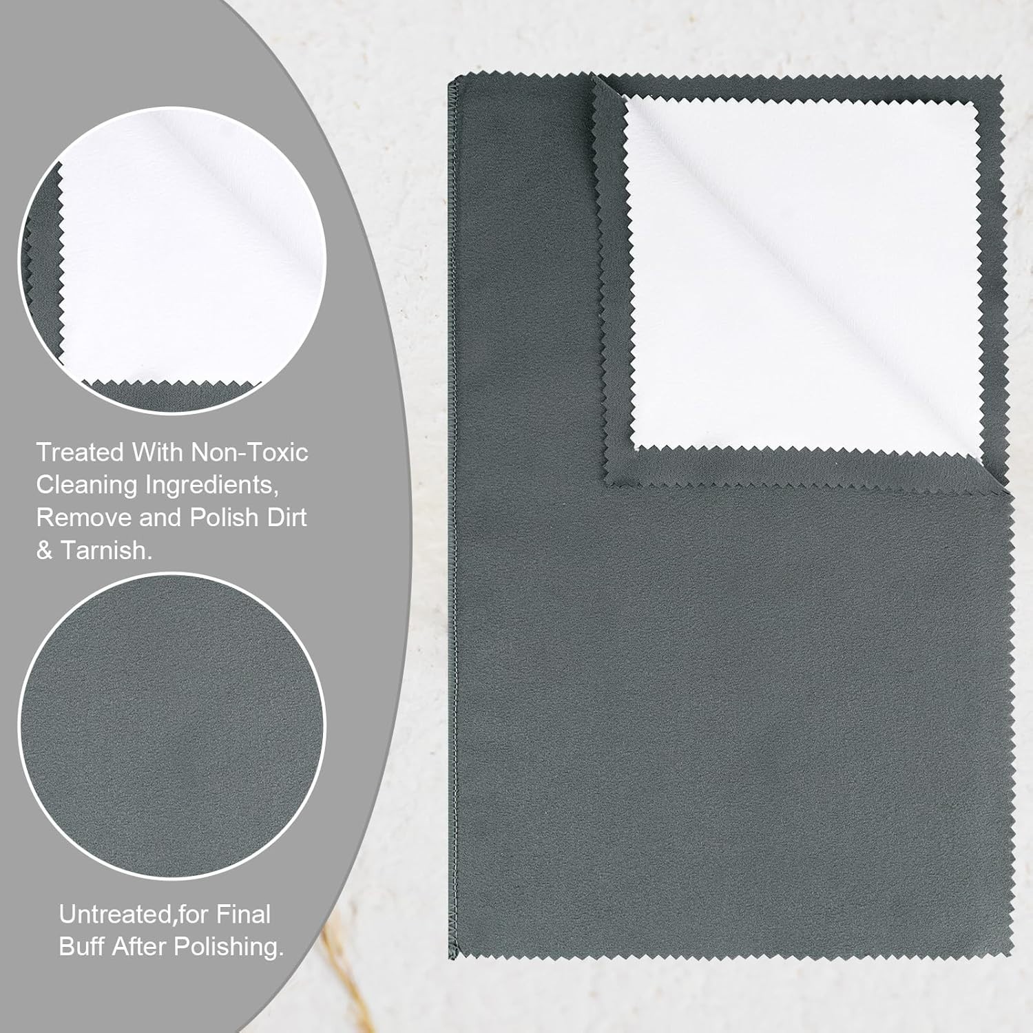 Reusable X-Large 2PC Jewelry Cleaning Cloths – Gentle & Effective Care for All
