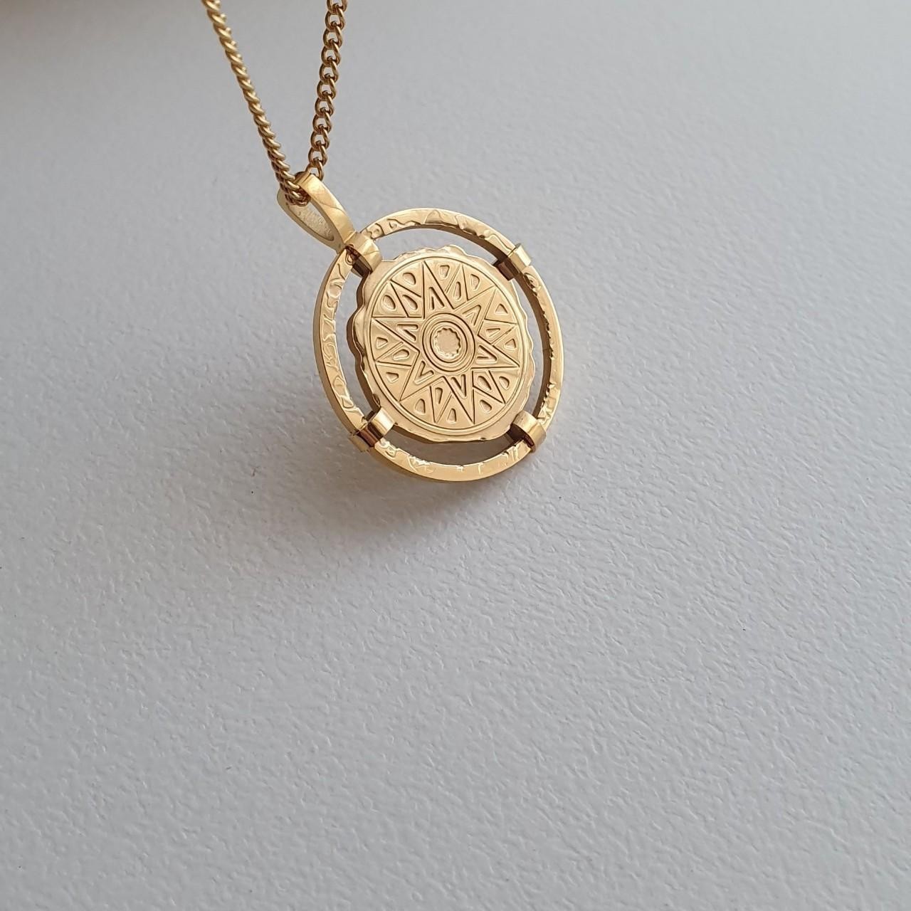 Sun Necklace Sundial Necklace Astrology Pendant Necklace 18k Gold Plated