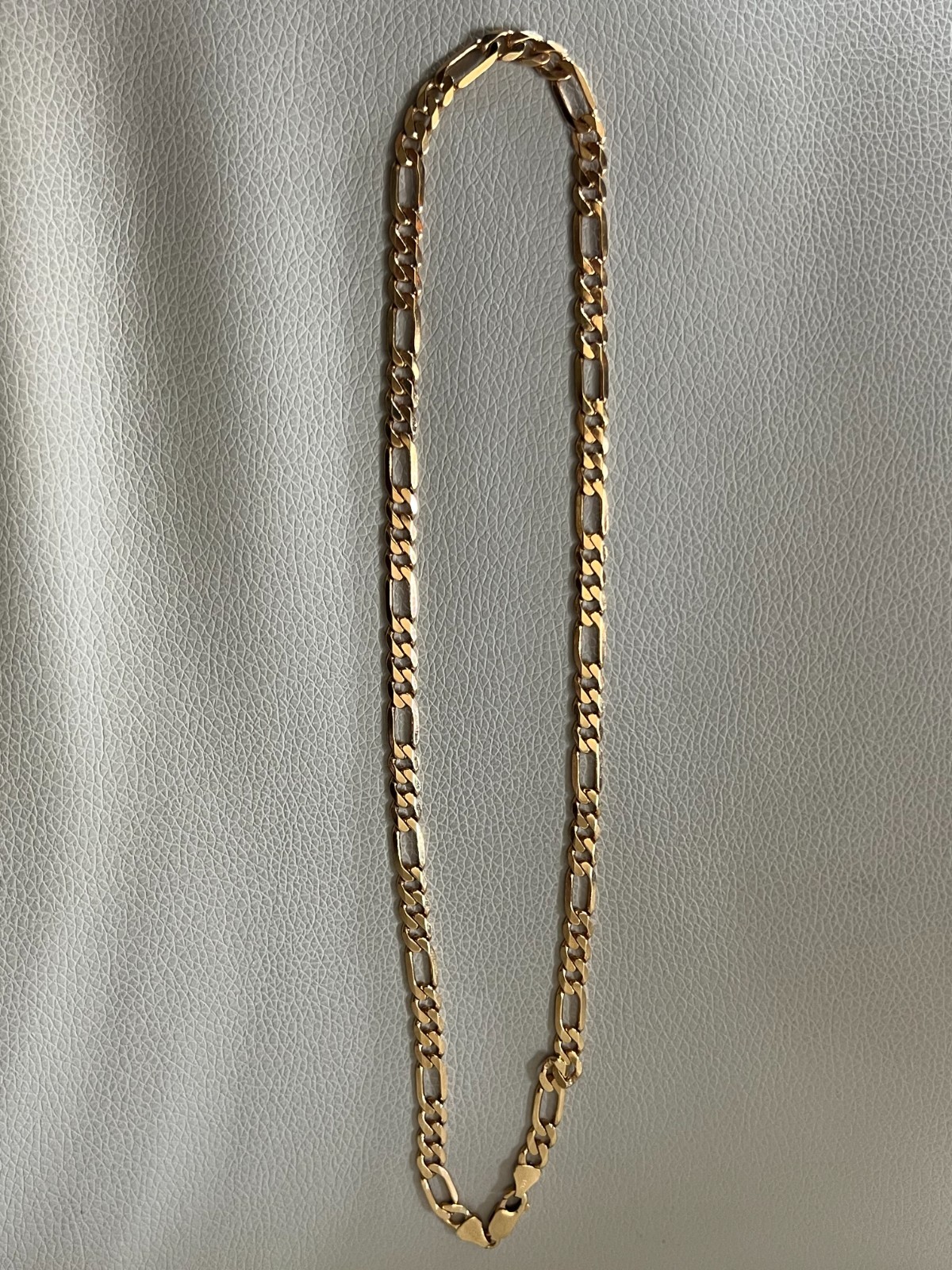 Italian 14k Yellow Gold Solid Figaro Chain Necklace 20″ 6mm 29.2 Grams