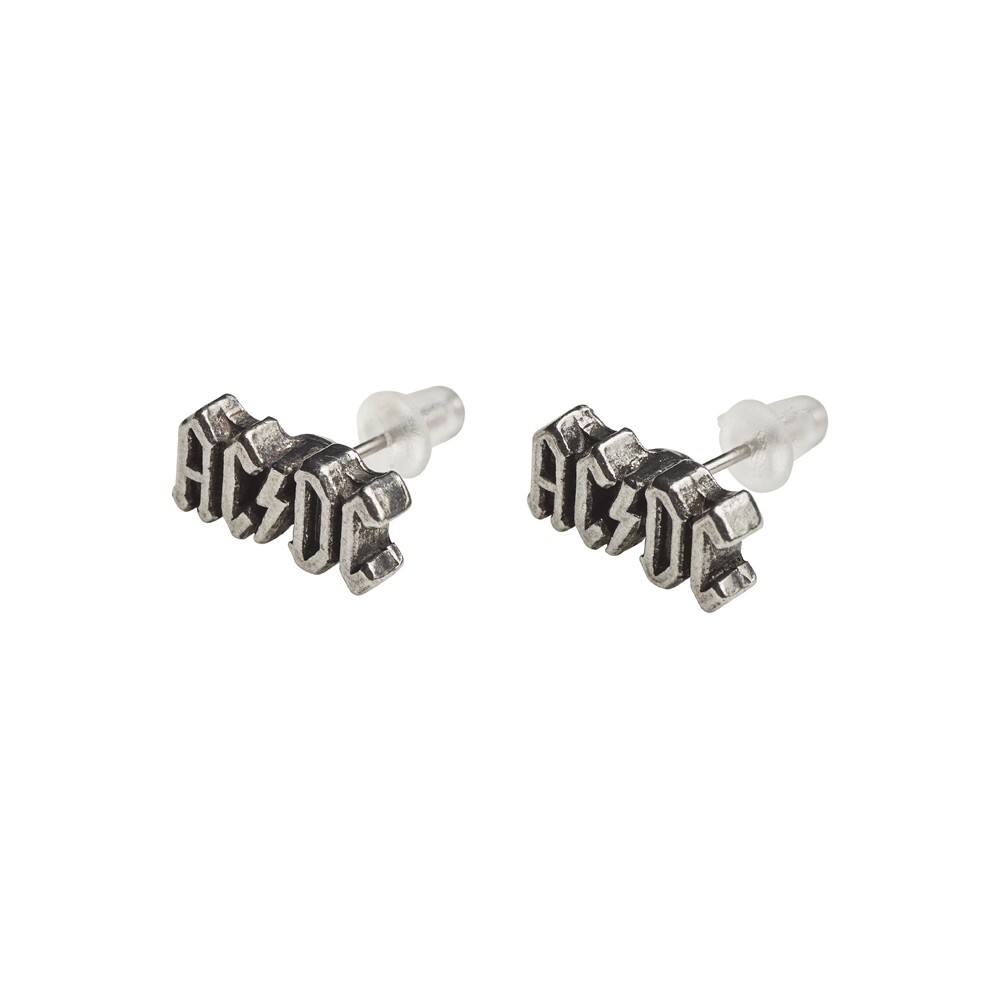 Alchemy Gothic Rocks AC/DC Logo Studs Earrings Classic Rock N Roll Metal Band