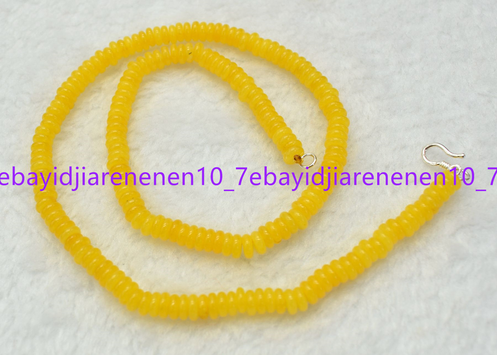 Fashion 3x8mm 4x10mm Natural Yellow Topaz Gemstone Abacus Beads Necklace 18 in
