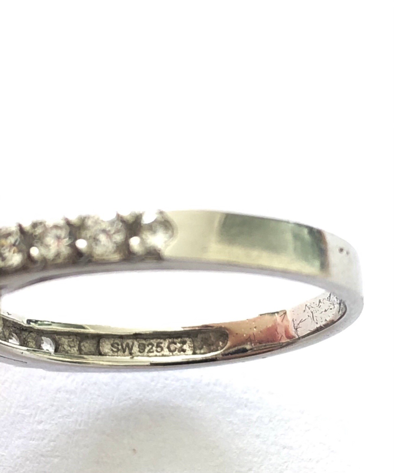 Sterling Silver Ring And Blue Stone Ring Size 8.25