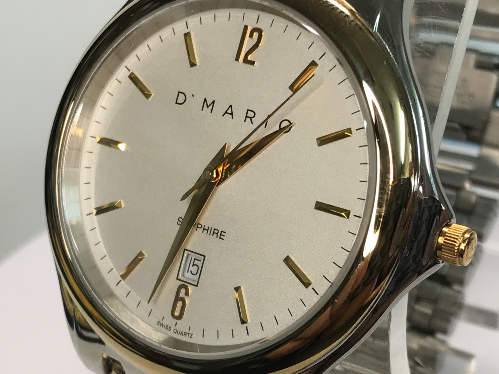 Watch NEW D’mario Heritage Switzerland NEW 18k Gold Plated All Stainless Steel