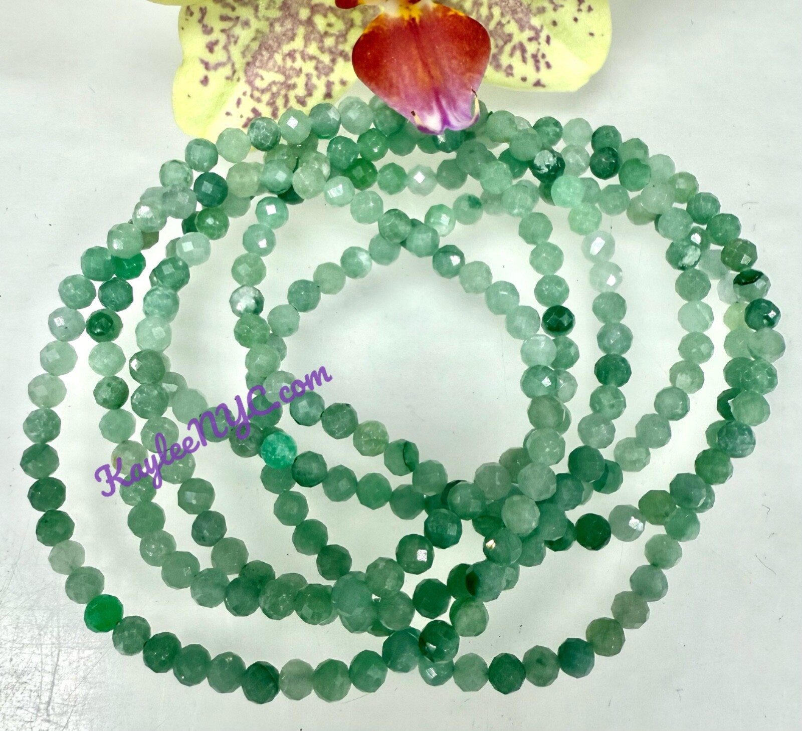 Wholesale 6 Pcs Natural Burma Jade Jadeite 4mm Faceted Crystal Stretch Bracelet