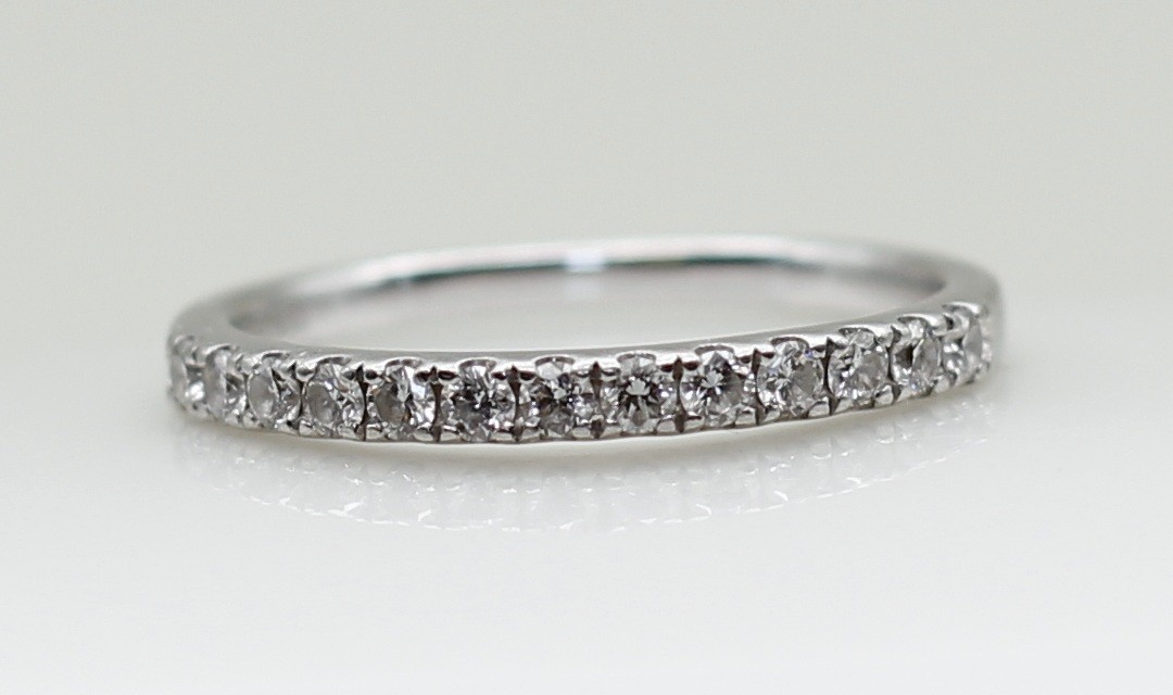 Platinum 1.80 ctw Princess Natural Diamond VS1-H Wedding Ring Set 8.8 Grams
