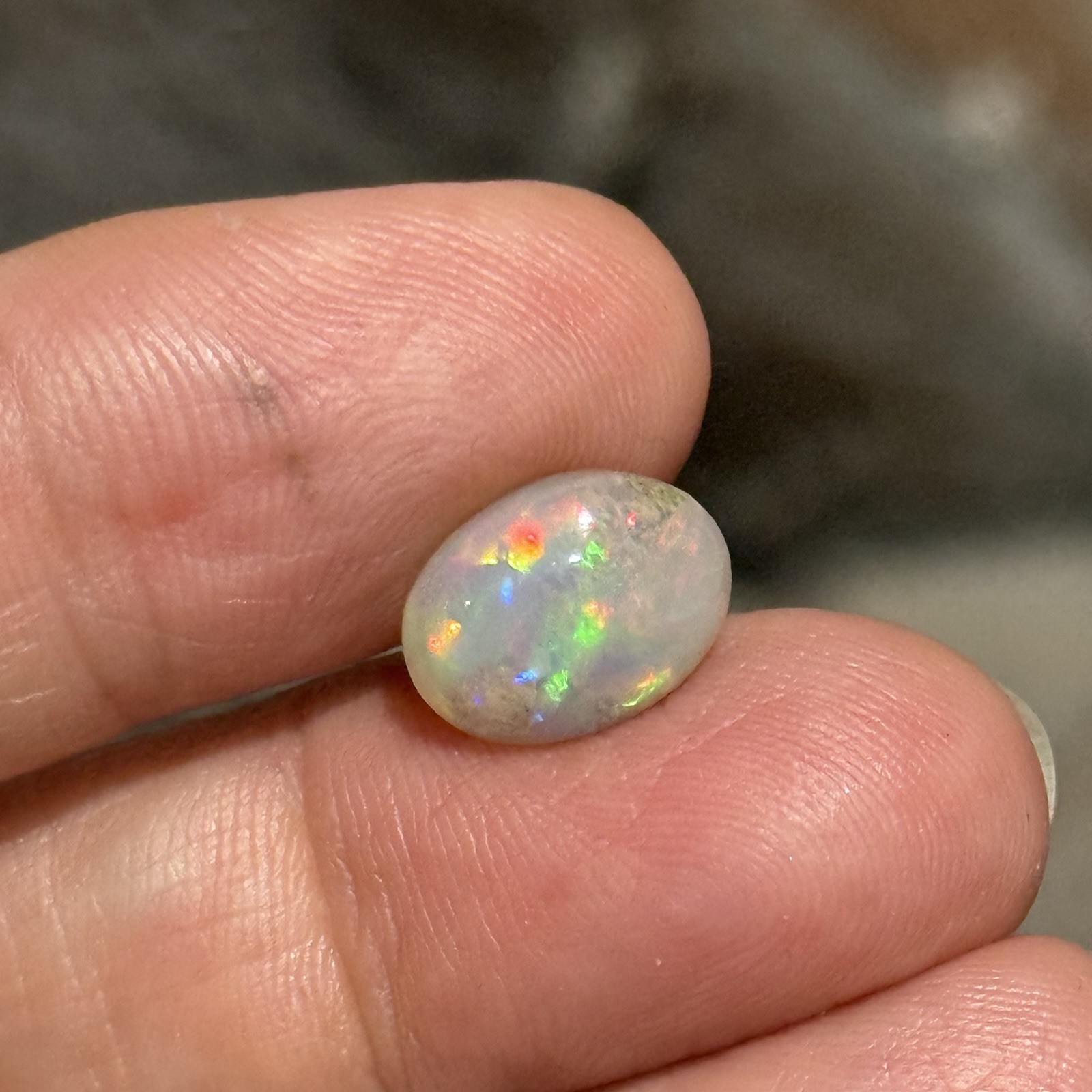 2.7ct 11.8x9x5.4mm Galaxy Ethiopian Welo Opal Oval Cabochon Gem