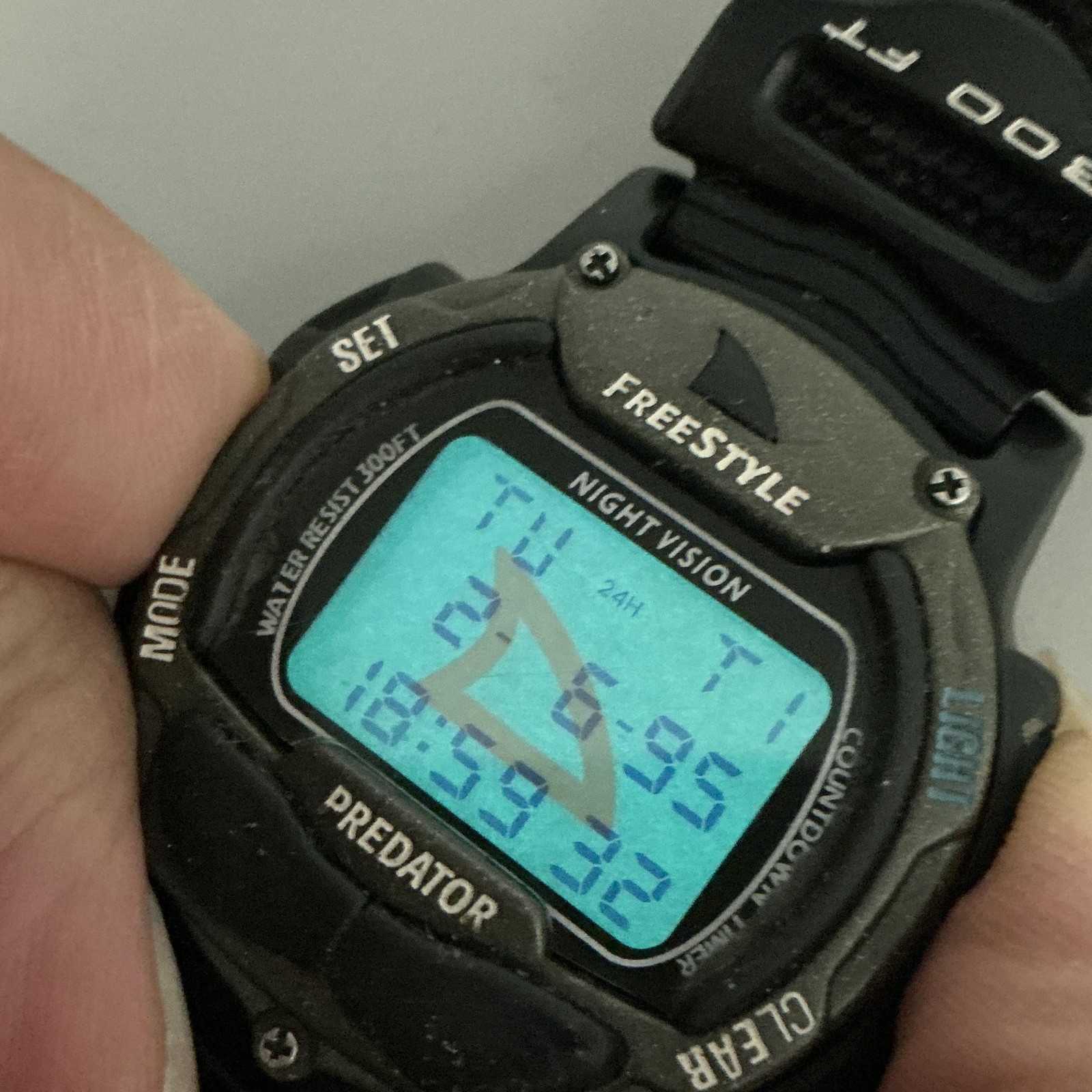 Vintage Freestyle Predator 711 Night Vision Mens Watch 39mm Digital New Battery