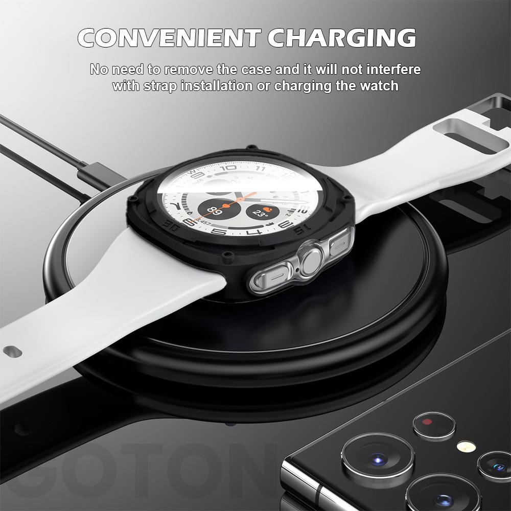 For Samsung Galaxy Watch 7 Ultra 47mm Hard Cover Case + Steel Metal Band Strap