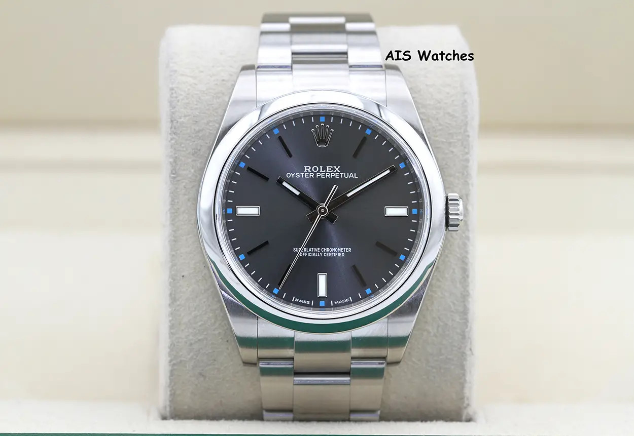 Rolex 114300 Oyster Perpetual 39MM Rhodium Dial 2017 Box & Papers