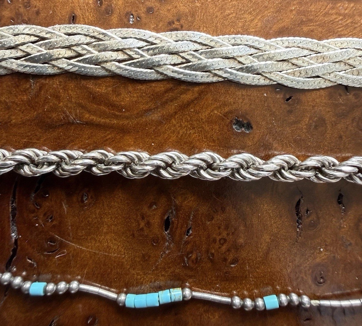 Sterling Silver 925 Lot Of 3 Bracelets Including 2 From Italy Total 14.9 Grams
