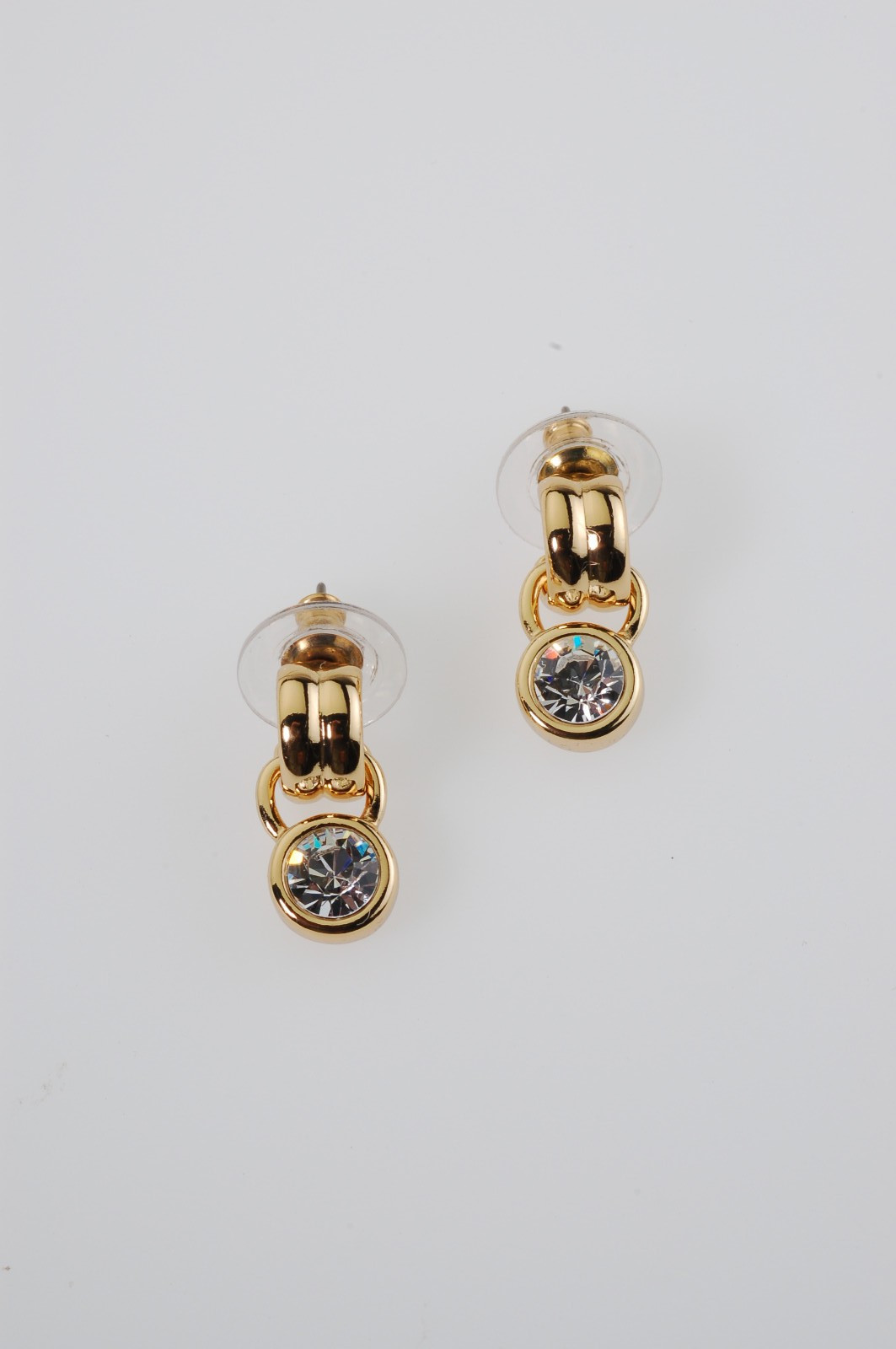 Pauline Gold Plated Crystal Drop Stud Earrings. Lead Free & nickel Free.