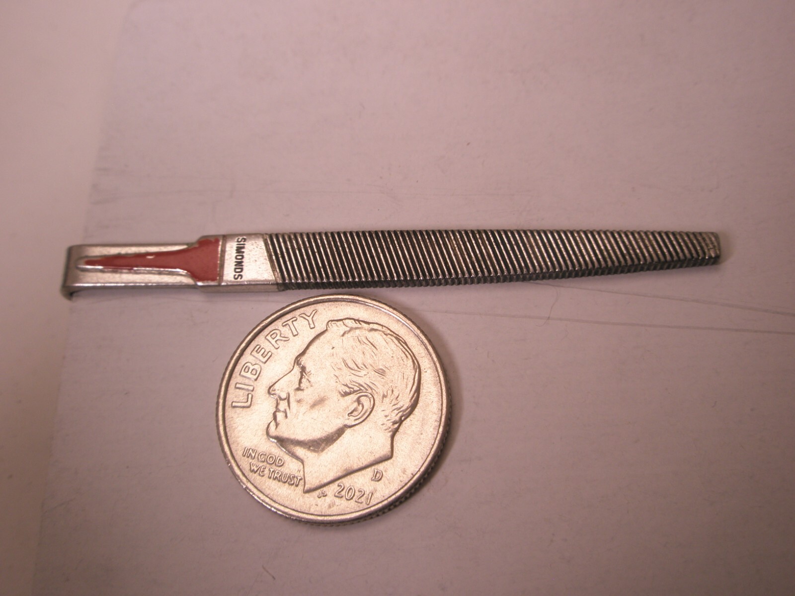 Simonds Bastard Rasp File Vintage ANSON Tie Bar Clip double course tools