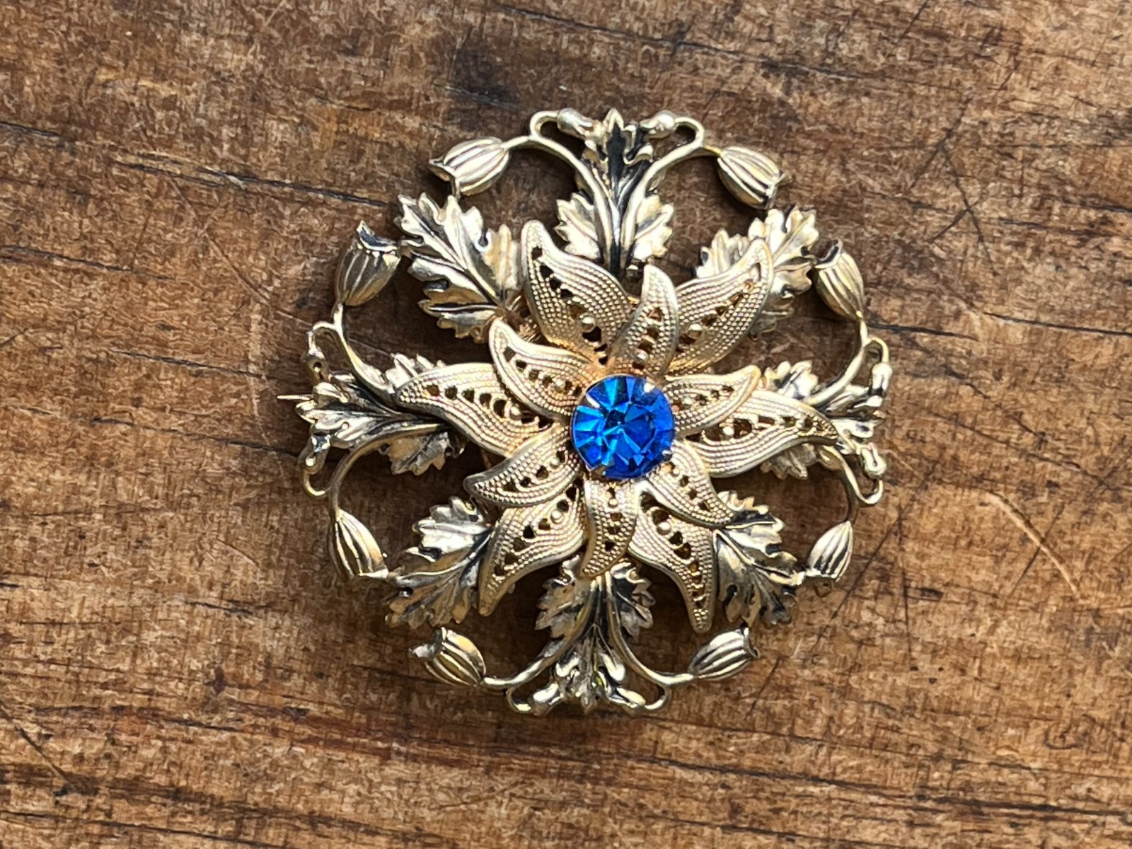 Vintage Flower Brooch Lot #2, 10 Pieces, Enamel, Metal, Rhinestone, Ceramic