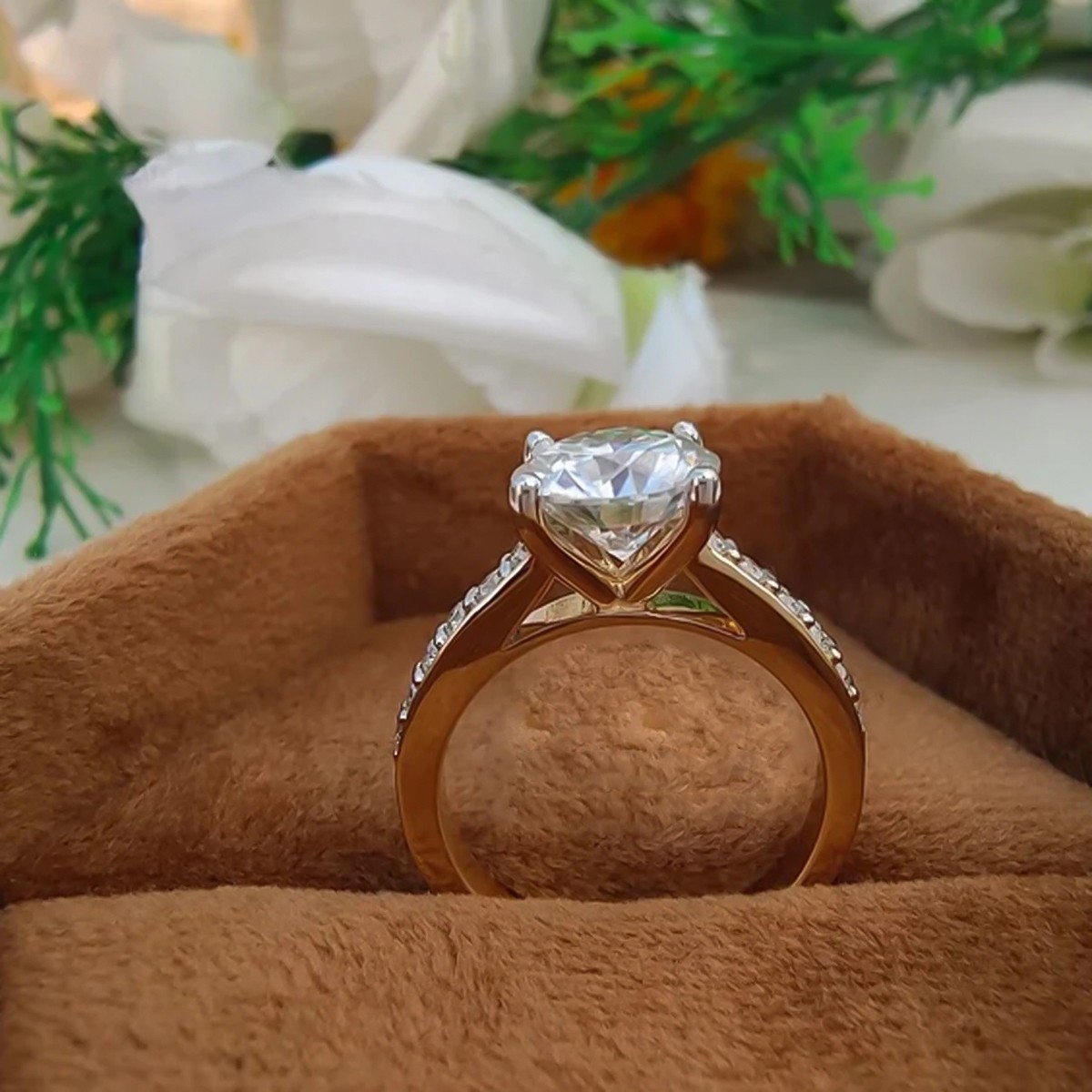 3.10 Ct Certified Round Cut Diamond Solitaire Ring 925 Silver Special Occasion