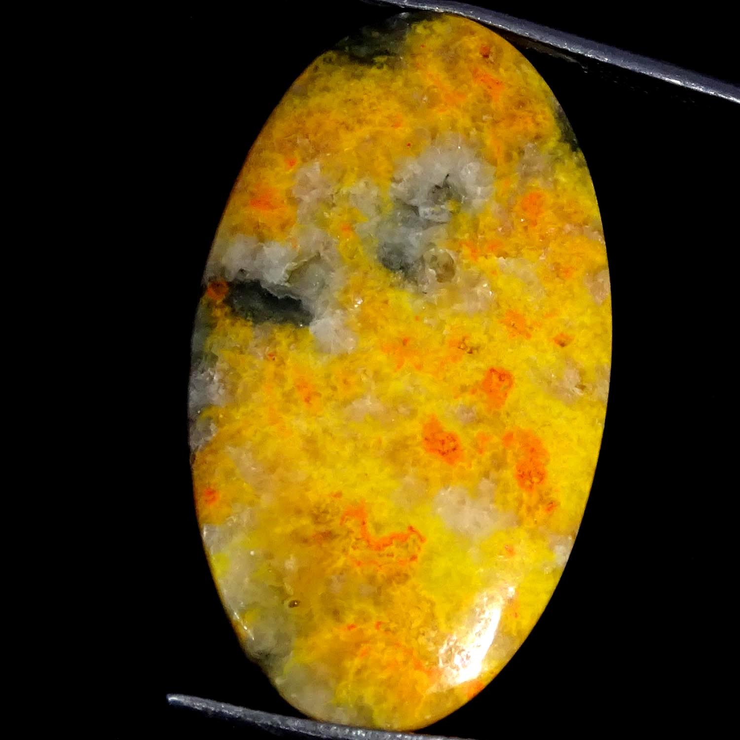 25.60Cts Natural Bumble Bee Jasper Gemstone Oval Shape Jasper Cabochon 20X35X4MM