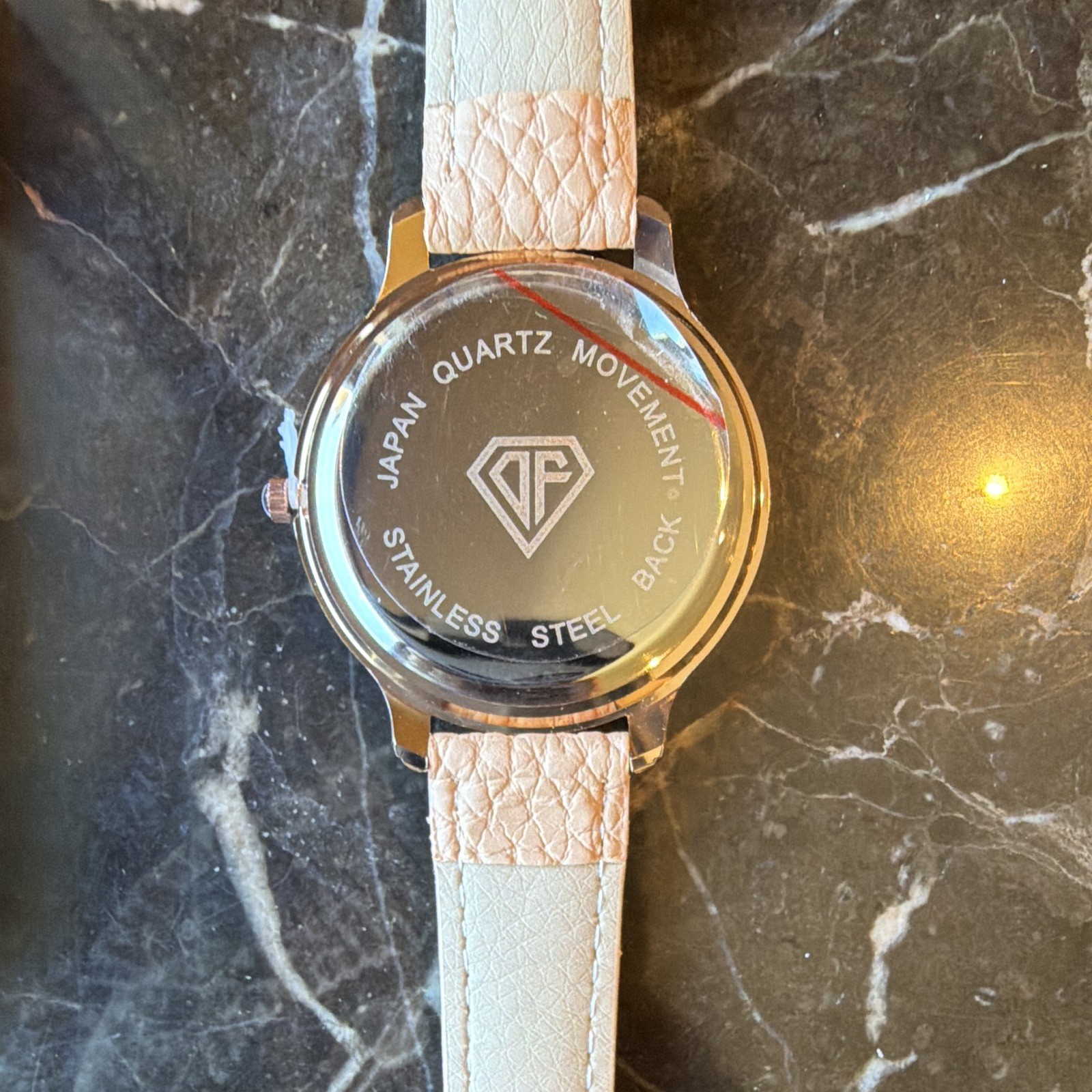 Women’s Light, Pink, Watch, Rose, Gold, Leather Strap, Black Gift Box