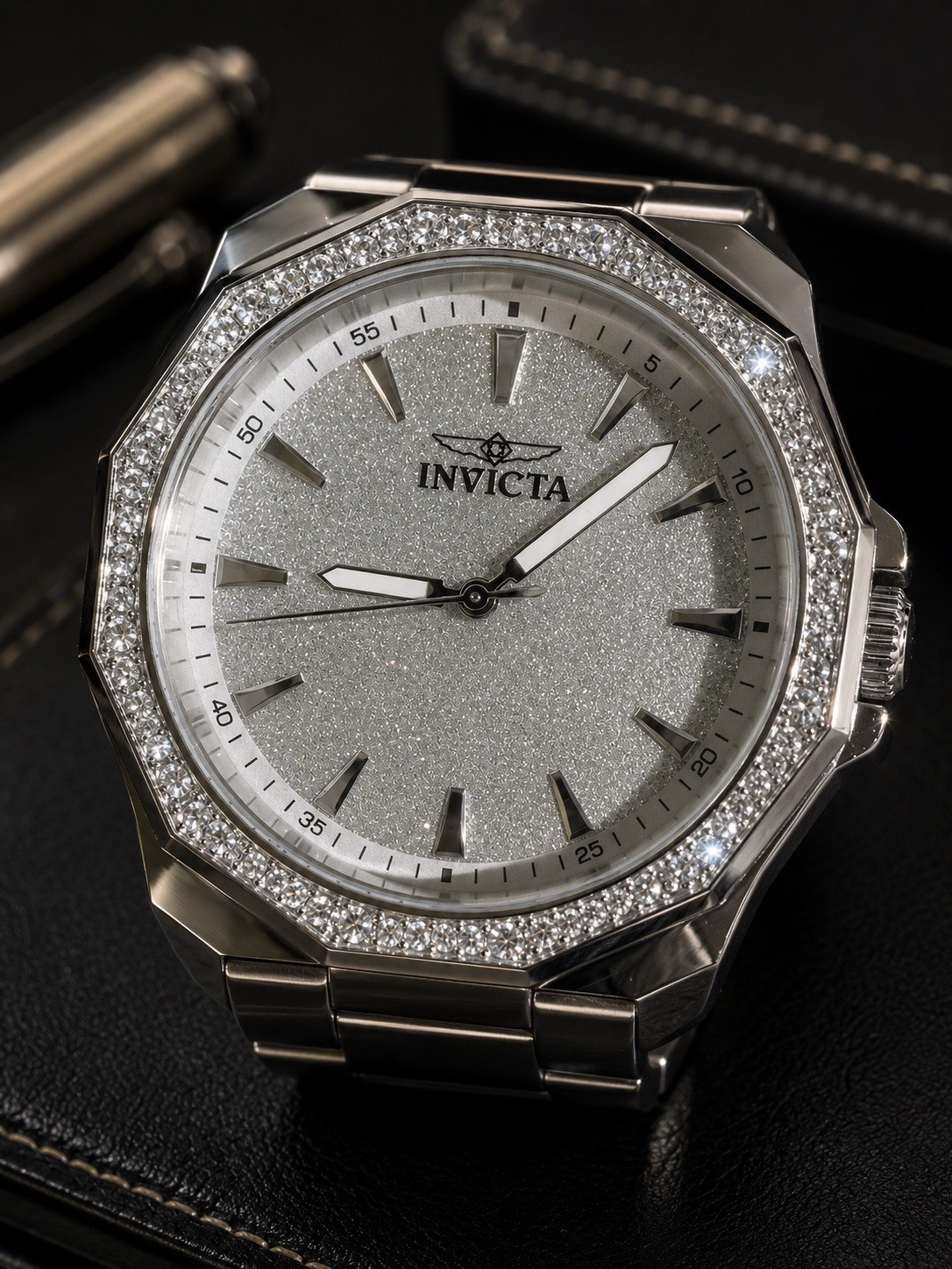 Invicta Speedway Men’s Watch – 42mm, Steel With Crystal Basil ￼(49125)