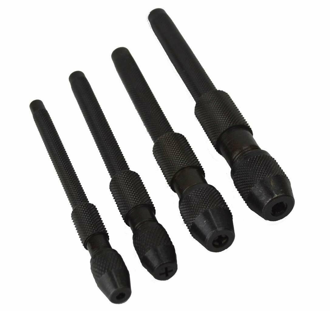 4-PIECE PIN VISE SET HANDHELD DRILLING HOBBY CRAFT 4 SIZES VISES JEWELRY MAKING
