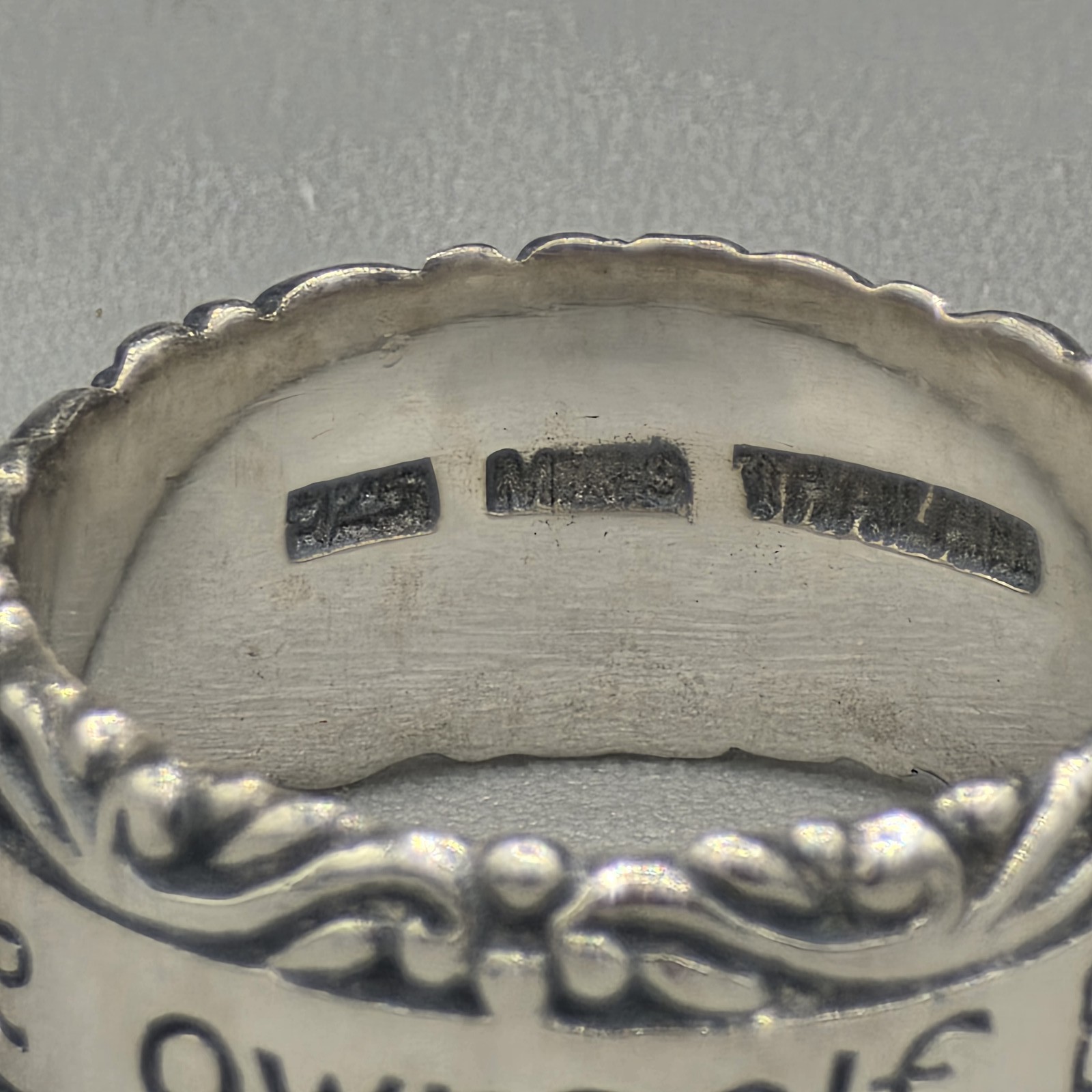 Sterling Silver 925 To Thine Own Self Be True Band Ring Size 8 Engraved 7.85g