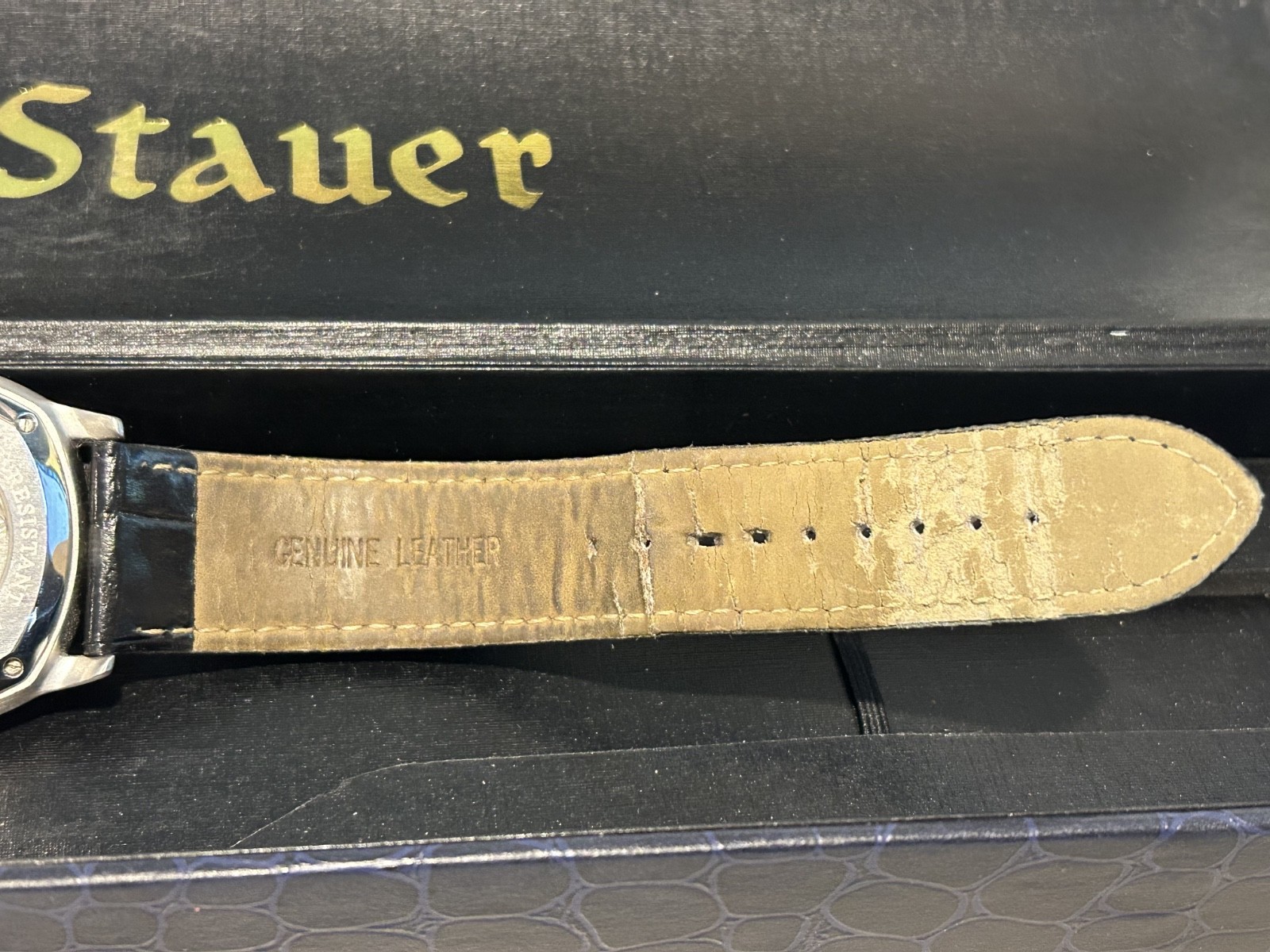 Stauer 1930 Dashtronic, Automatic, 21 Jewels, Stainless Steel, Leather Used