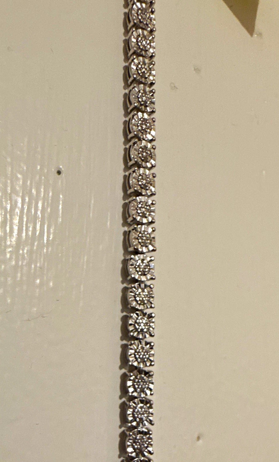 Natural Diamonds-Tarnish Free STERLING SILVER 925-0.25 CTS. Tennis Bracelet